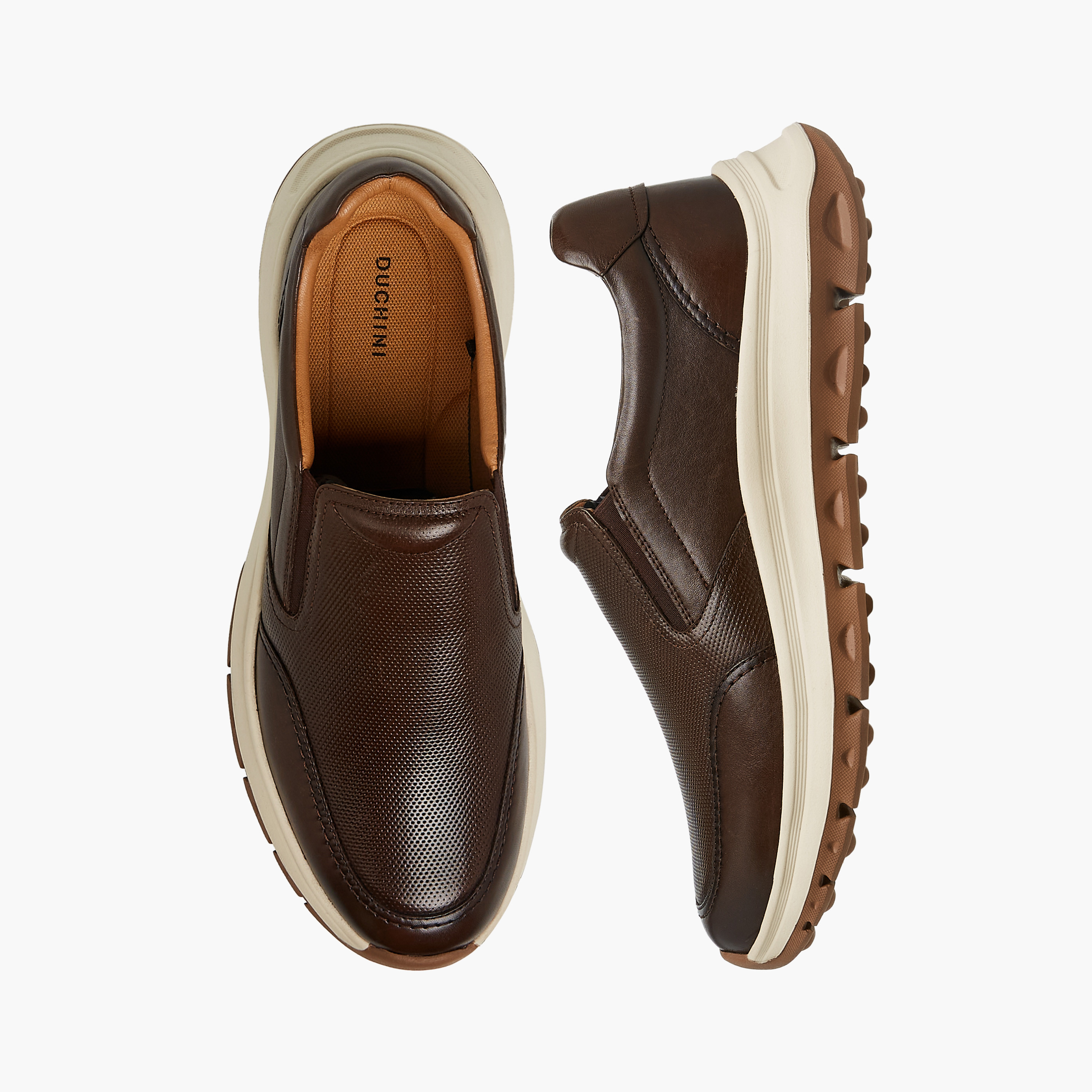Duchini Men Textured Slip-On Leather Loafers-men-shoes-loafersandmoccasins-image-1