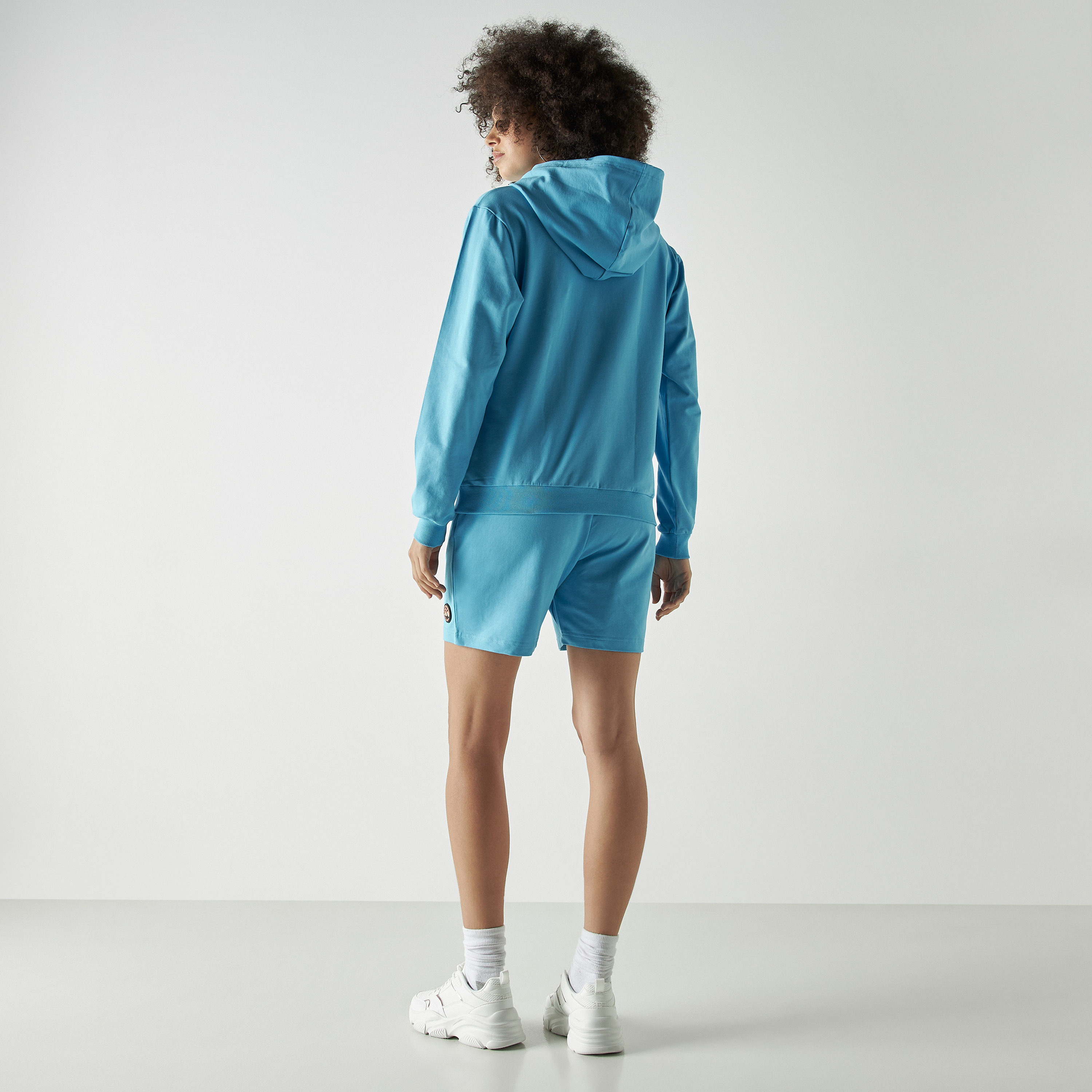 Pangolin Yellow StrataTech Hoodie and Shorts Co-Ord-women-clothing-coordsets-image-5