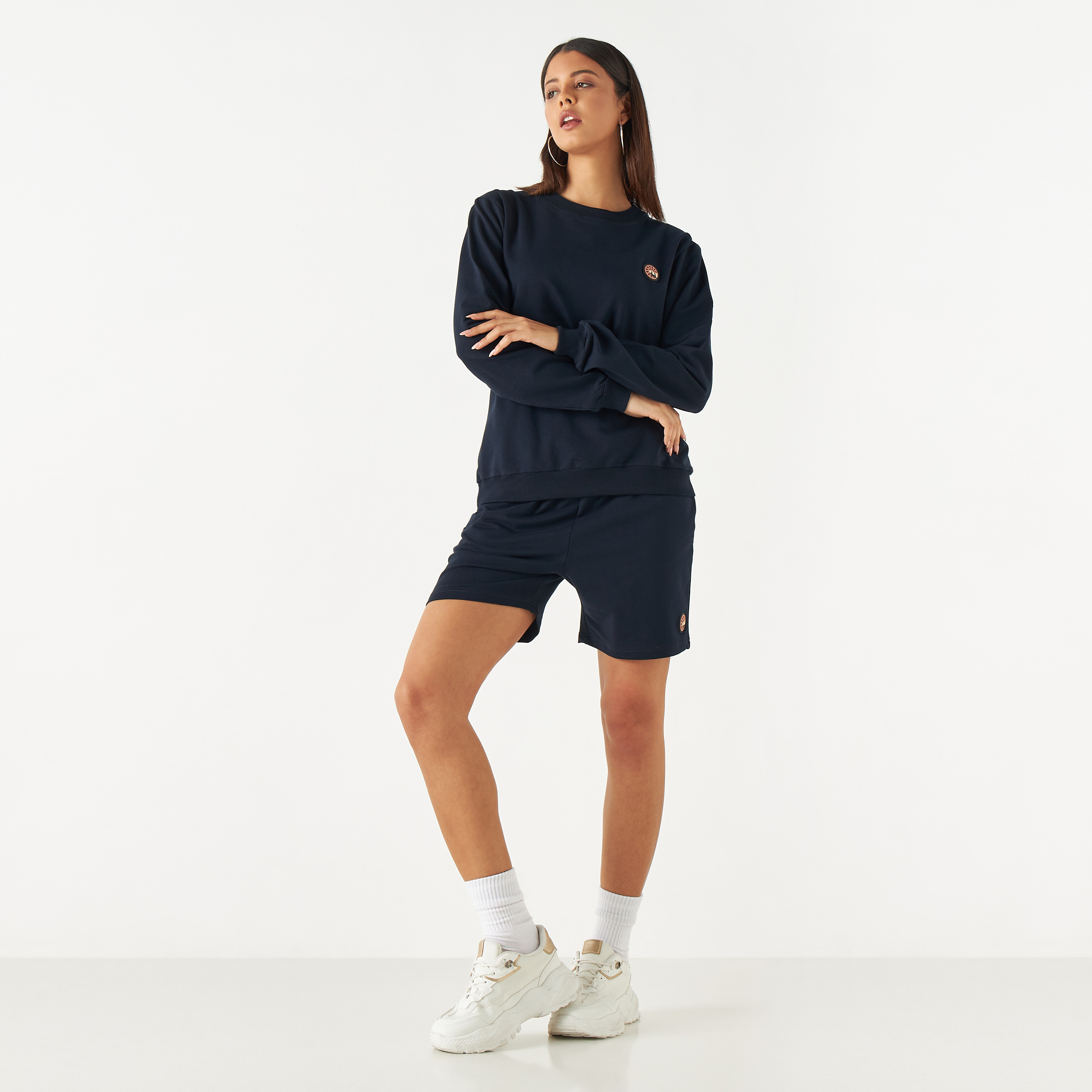 بدلة رياضية من شورتات وهودي كو-اوردز من بنجولين ستراتاتيك بلون أصفر-women-clothing-coordsets-image-14