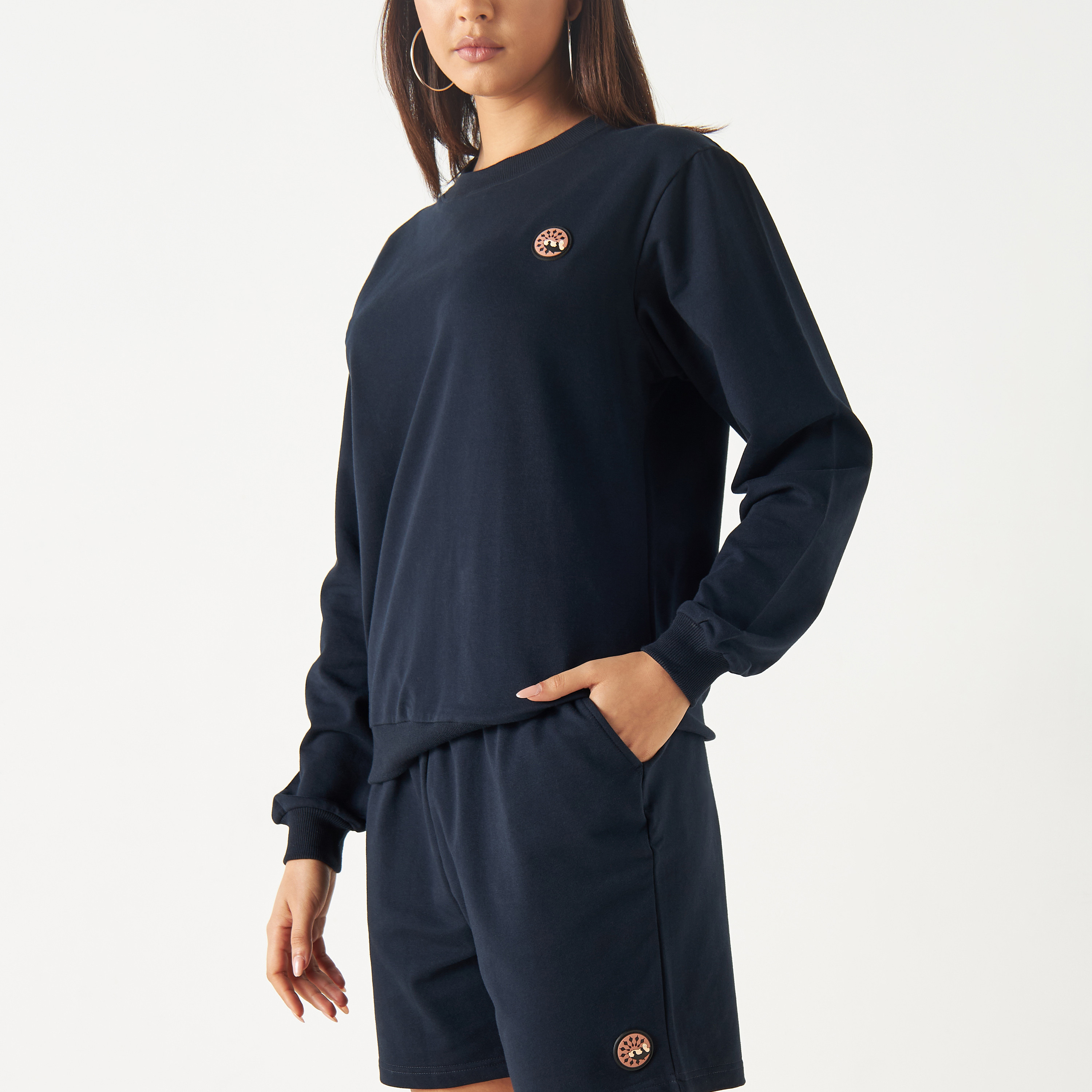 بدلة رياضية من شورتات وهودي كو-اوردز من بنجولين ستراتاتيك بلون أصفر-women-clothing-coordsets-image-15
