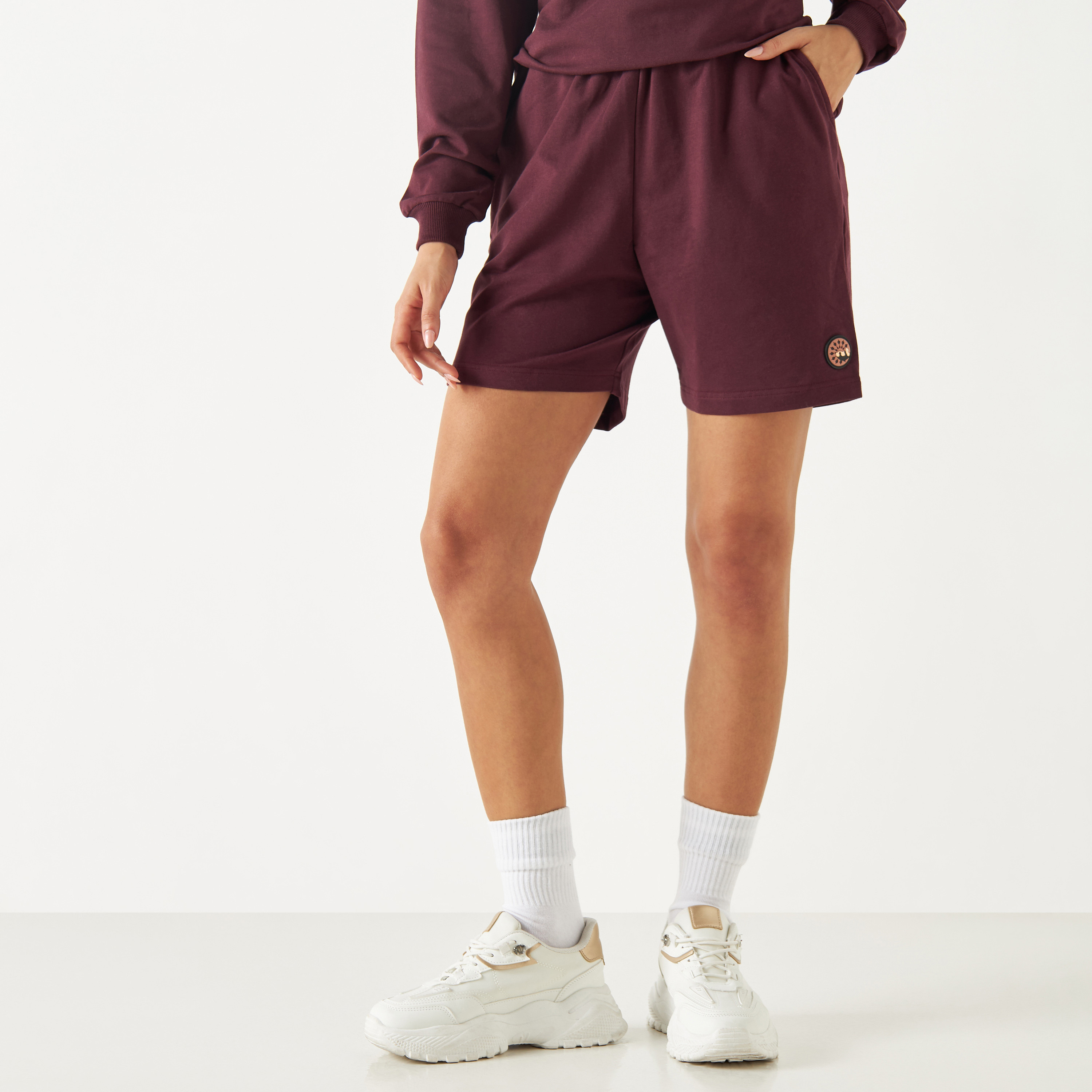 Pangolin Red StrataTech Shorts-women-clothing-bottoms-shorts-image-1