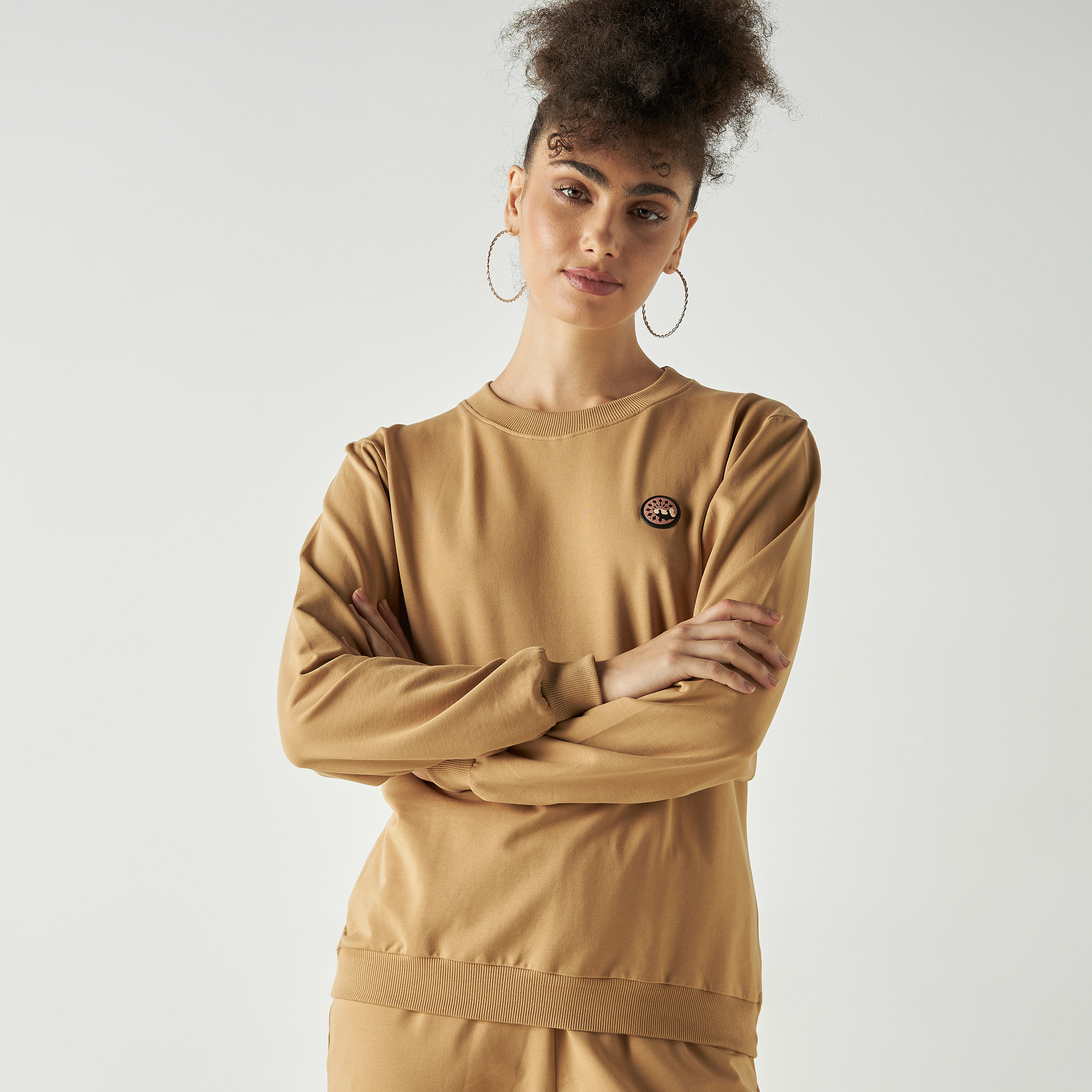 سويت شرت من بنجولين ستراتاتيك باللون الأصفر-women-winterwear-hoodiesandsweatshirts-sweatshirts-image-1