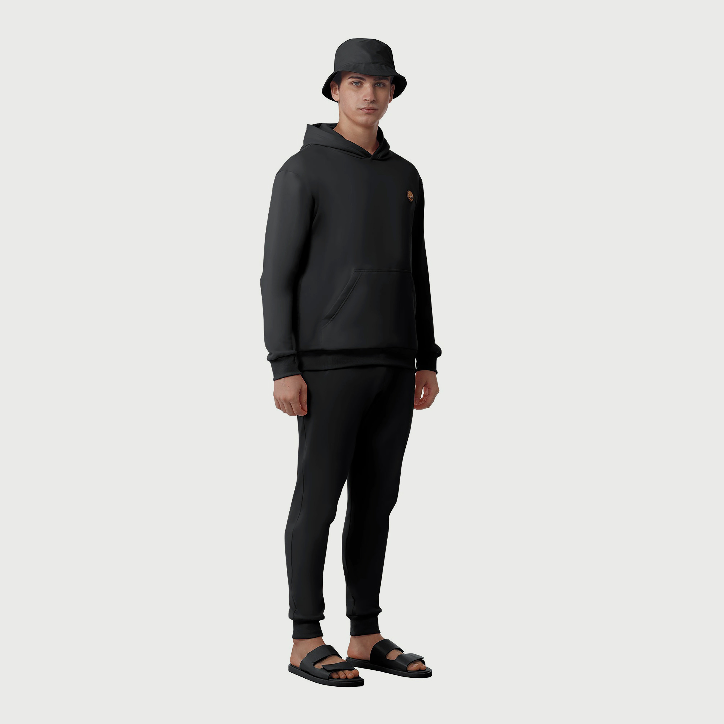 بدلة رياضية من بنطلون وهودي كو-اوردز من بنجولين ستراتاتيك بلون أسود-men-clothing-coordsets-image-1