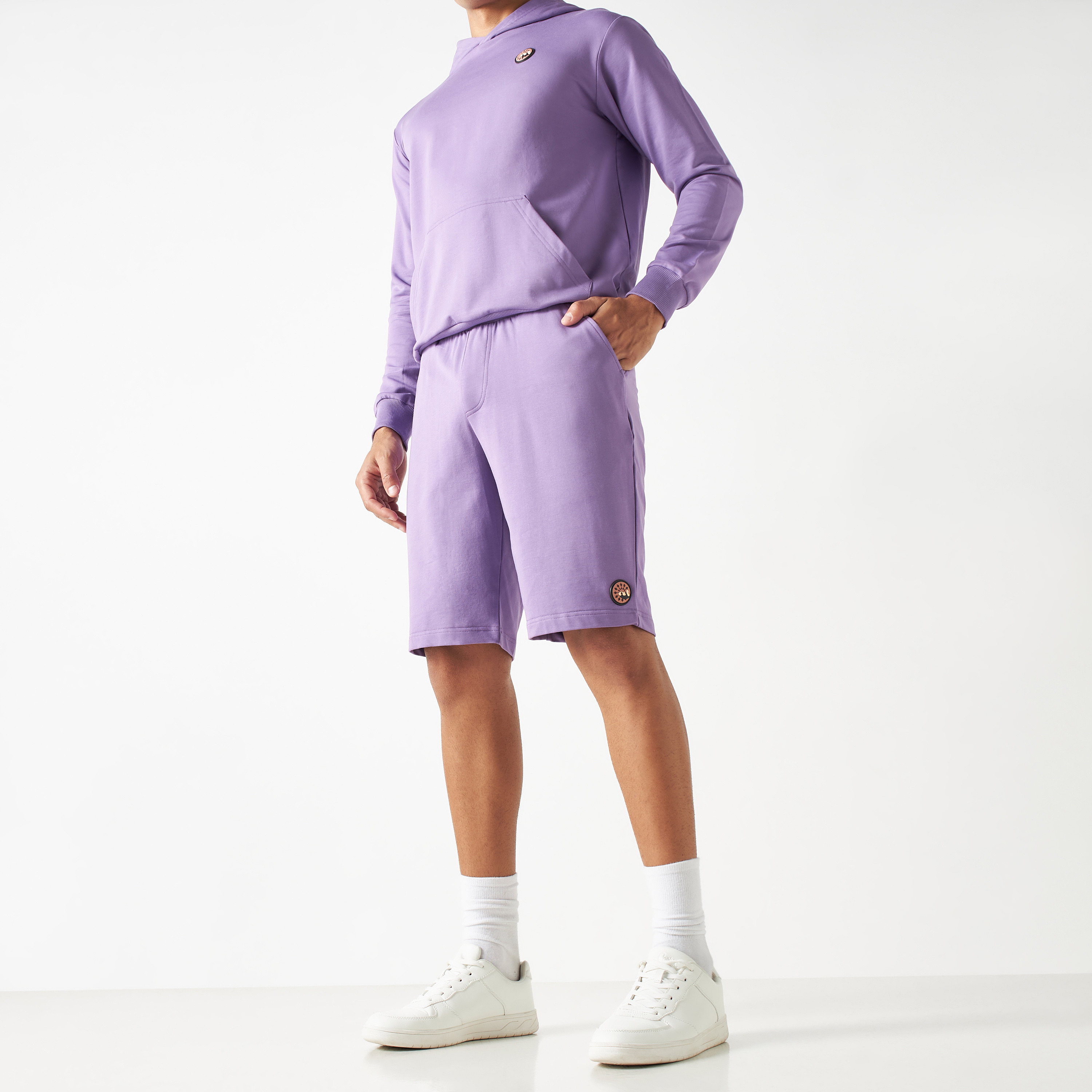 بدلة رياضية من شورتات وهودي كو-اوردز من بنجولين ستراتاتيك بلون وردي-men-clothing-coordsets-image-15
