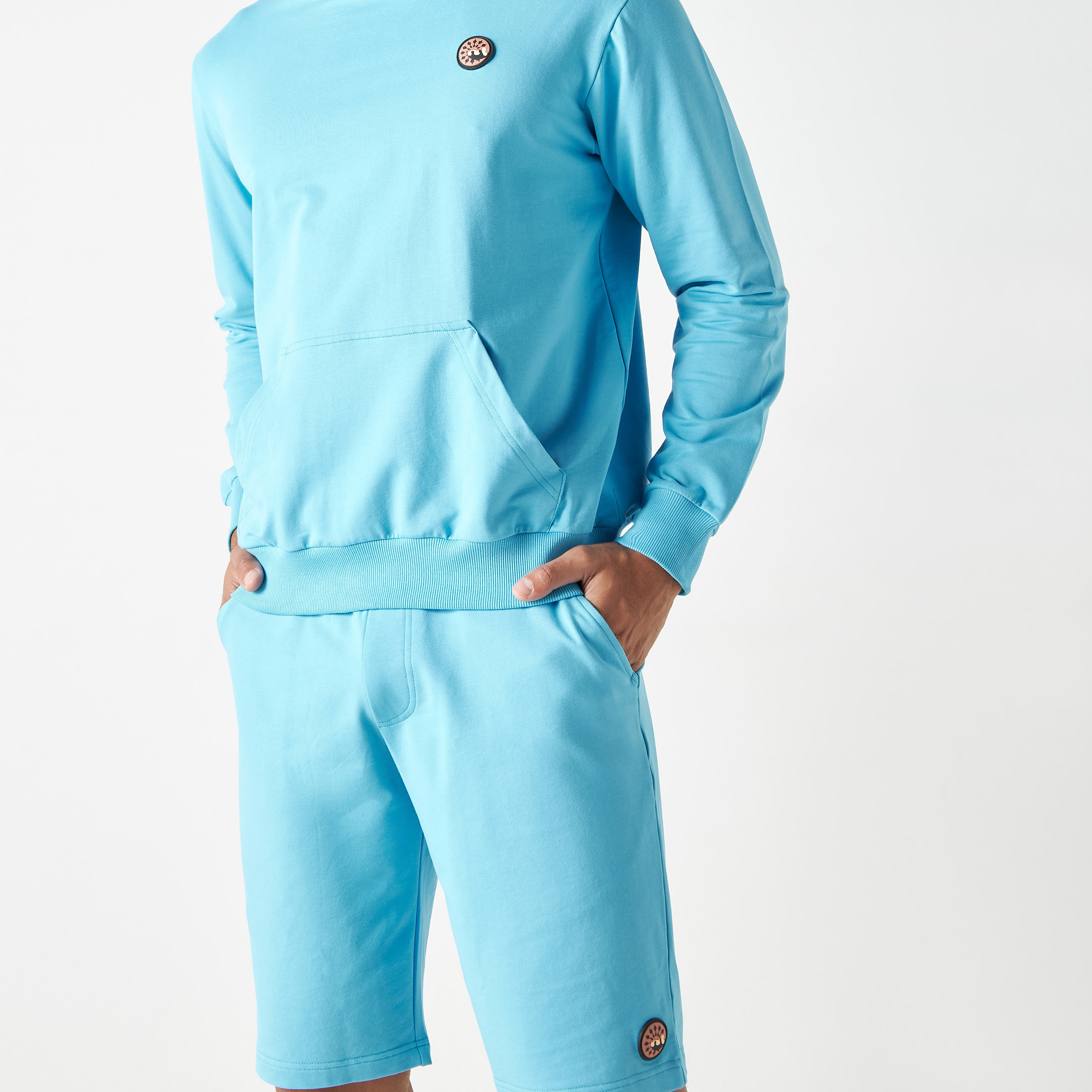 بدلة رياضية من شورتات وهودي كو-اوردز من بنجولين ستراتاتيك بلون وردي-men-clothing-coordsets-image-25