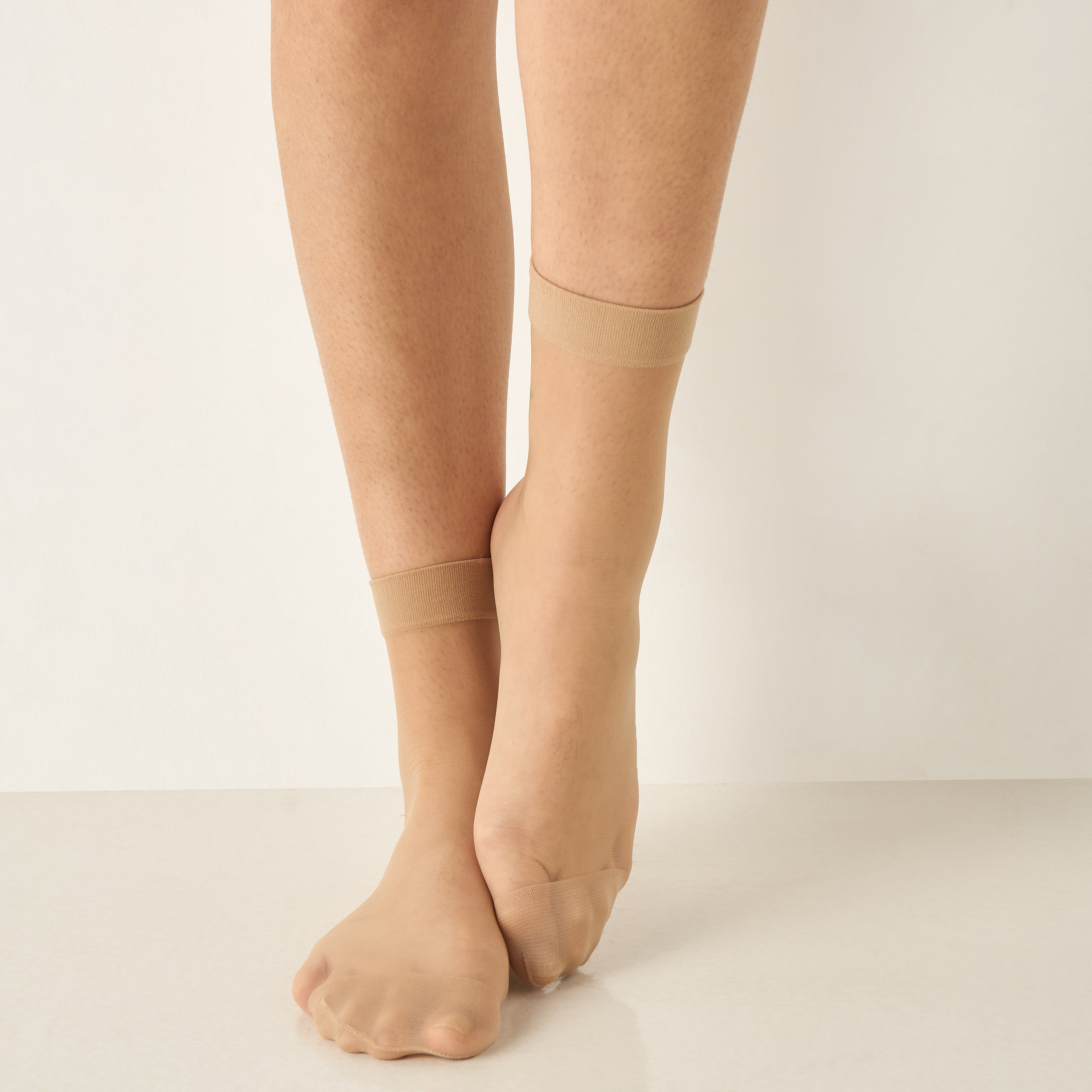 Celeste Solid Crew Length Socks with Elasticated Hem-women-socksandstockings-image-2
