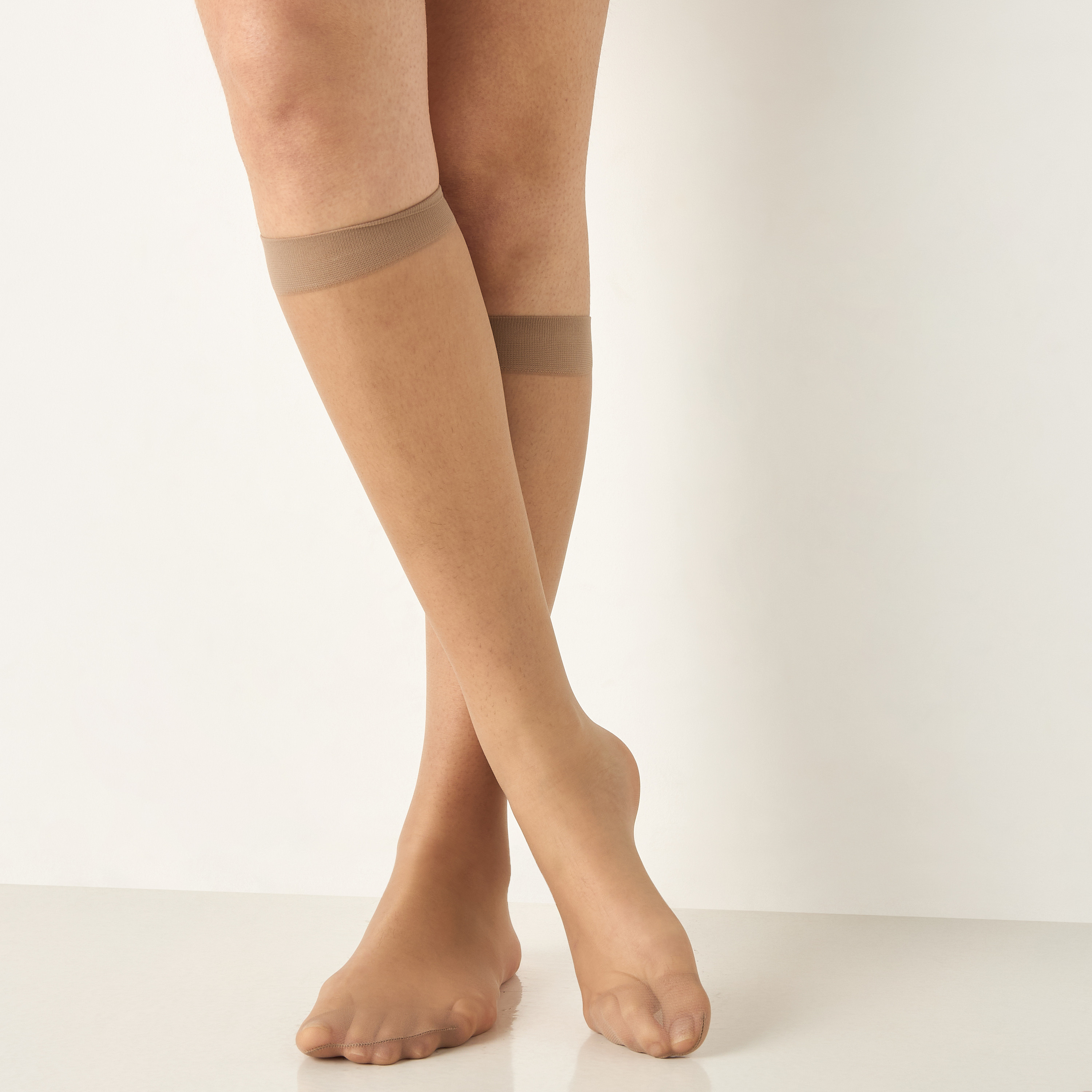 Celeste Solid Crew Length Socks with Elasticated Hem-women-socksandstockings-image-2