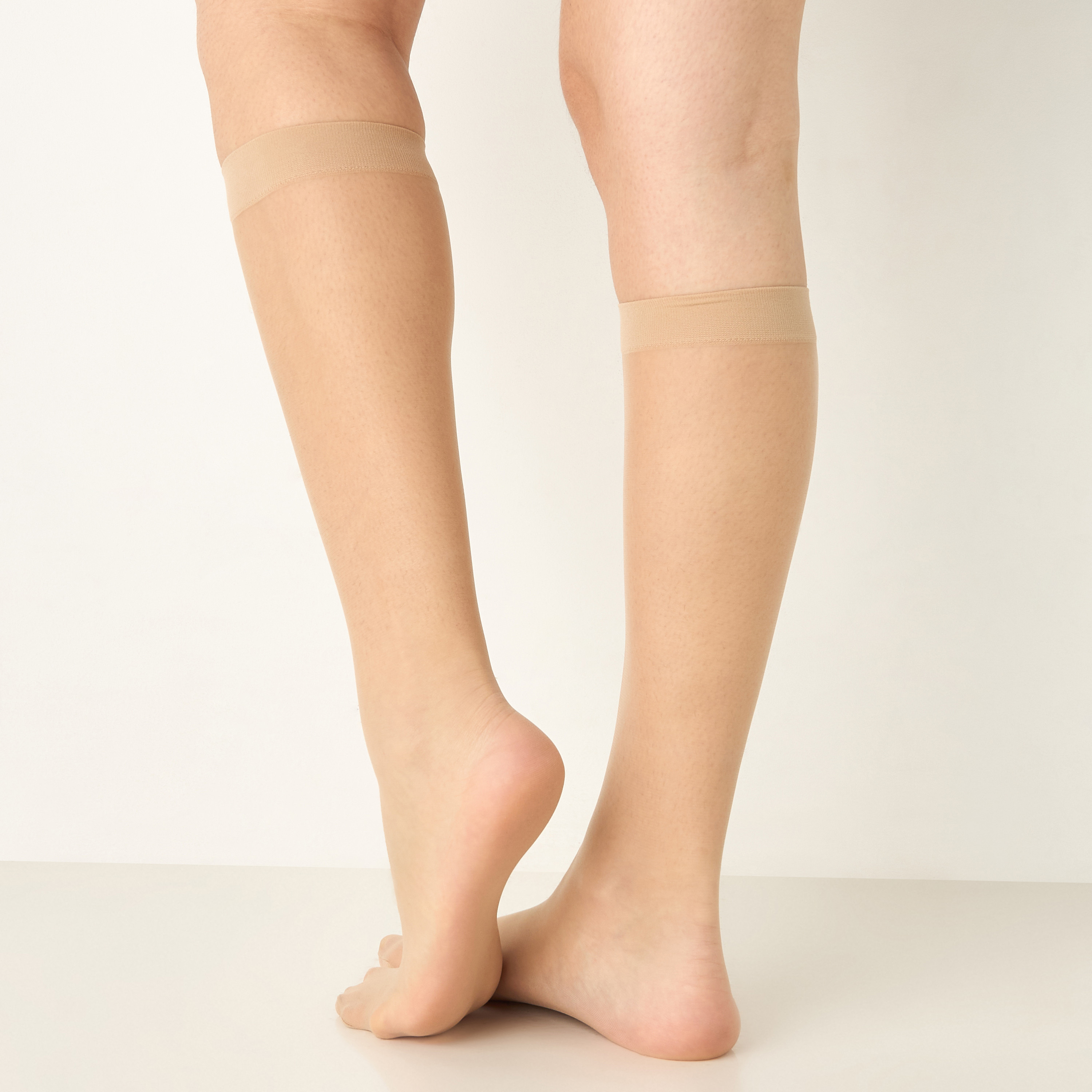 Celeste Solid Crew Length Socks with Elasticated Hem-women-socksandstockings-image-3