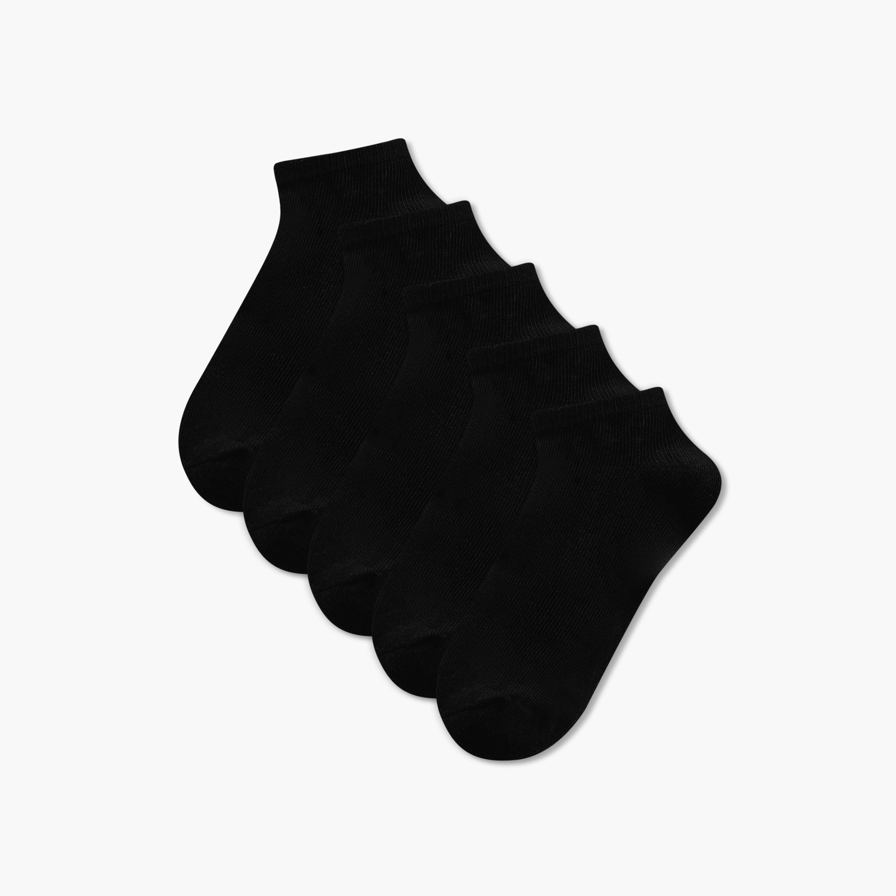 Solid Ankle Length Socks - Set of 5-girls-accessories-socks-image-1