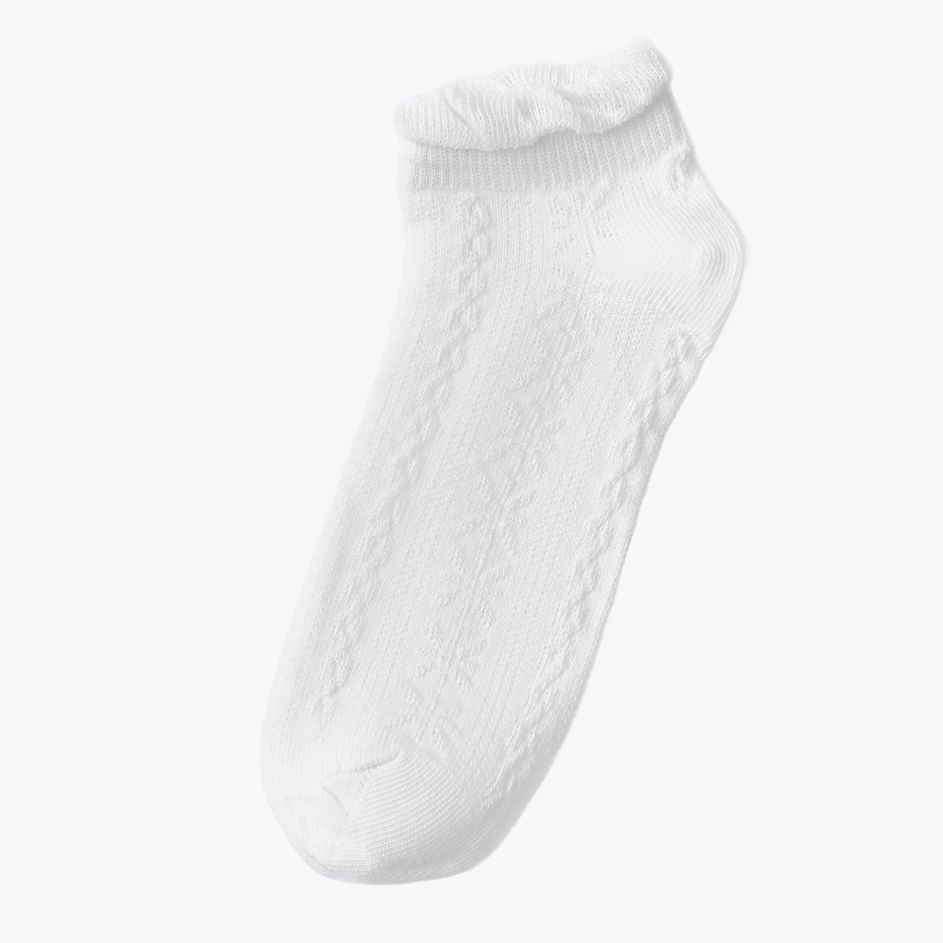 Pack of 5 Juniors Kids Ankle Length Socks-girls-accessories-socks-image-2