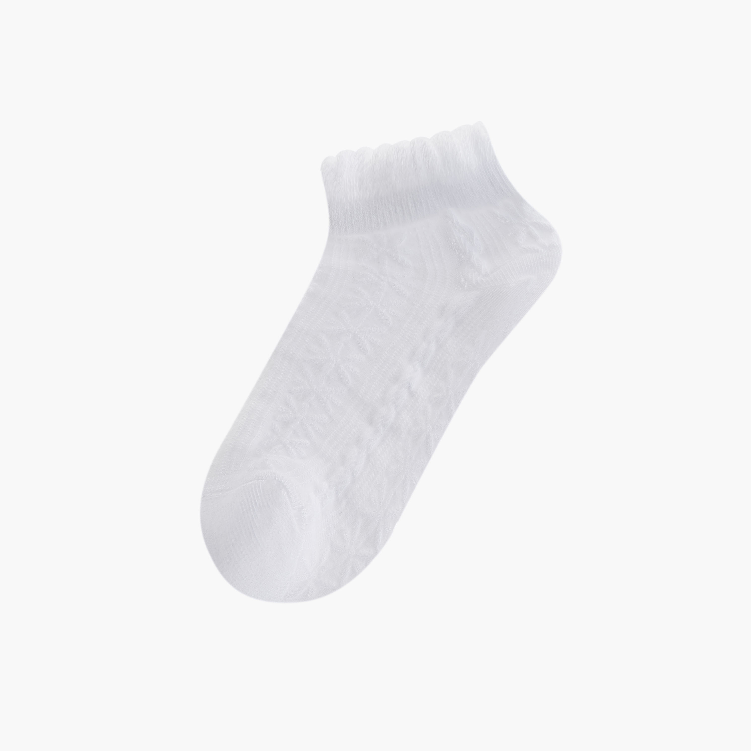 جوارب بارزة الملمس طول الكاحل من جونيورز - طقم من 5 أزواج-girls-accessories-socks-image-2