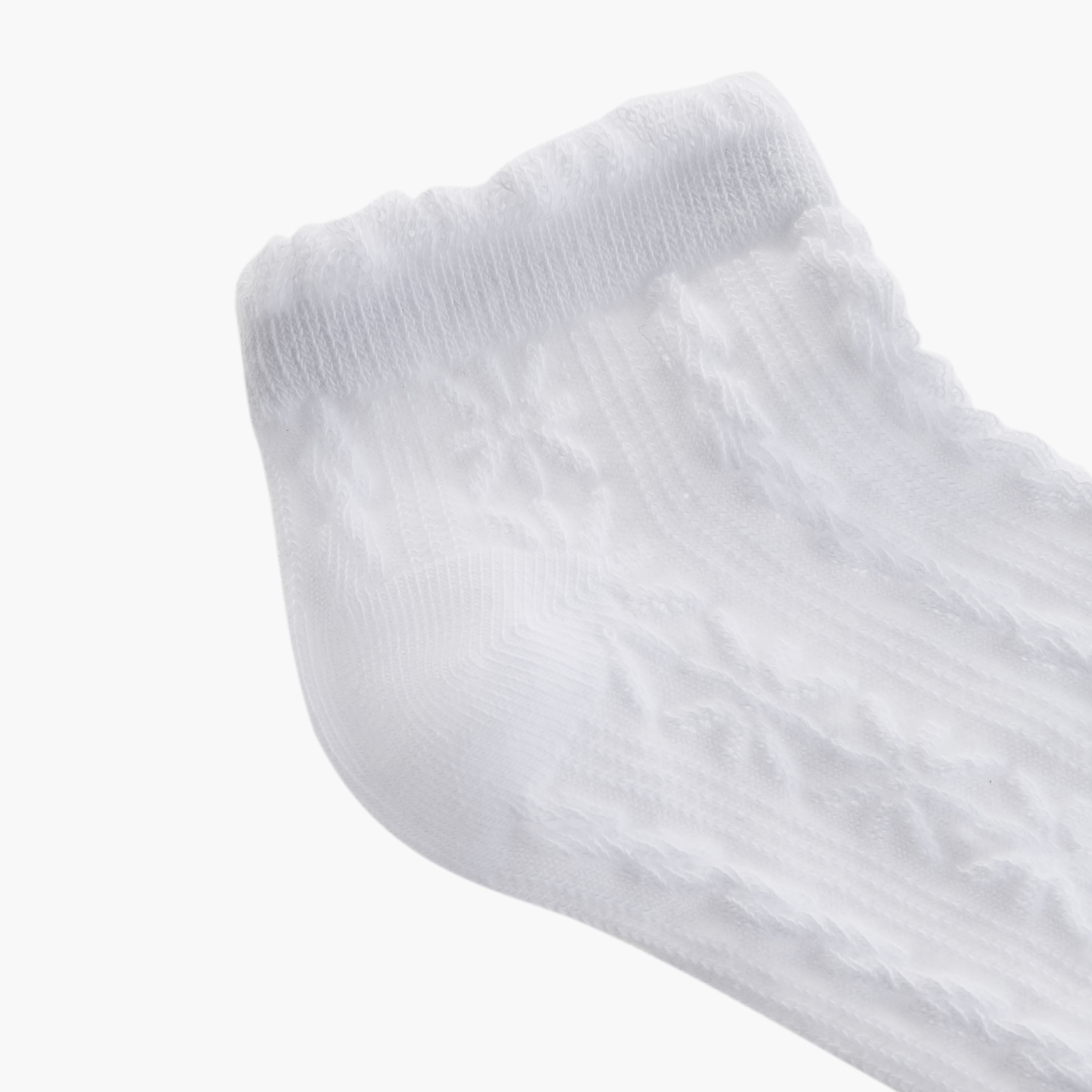 جوارب بارزة الملمس طول الكاحل من جونيورز - طقم من 5 أزواج-girls-accessories-socks-image-5