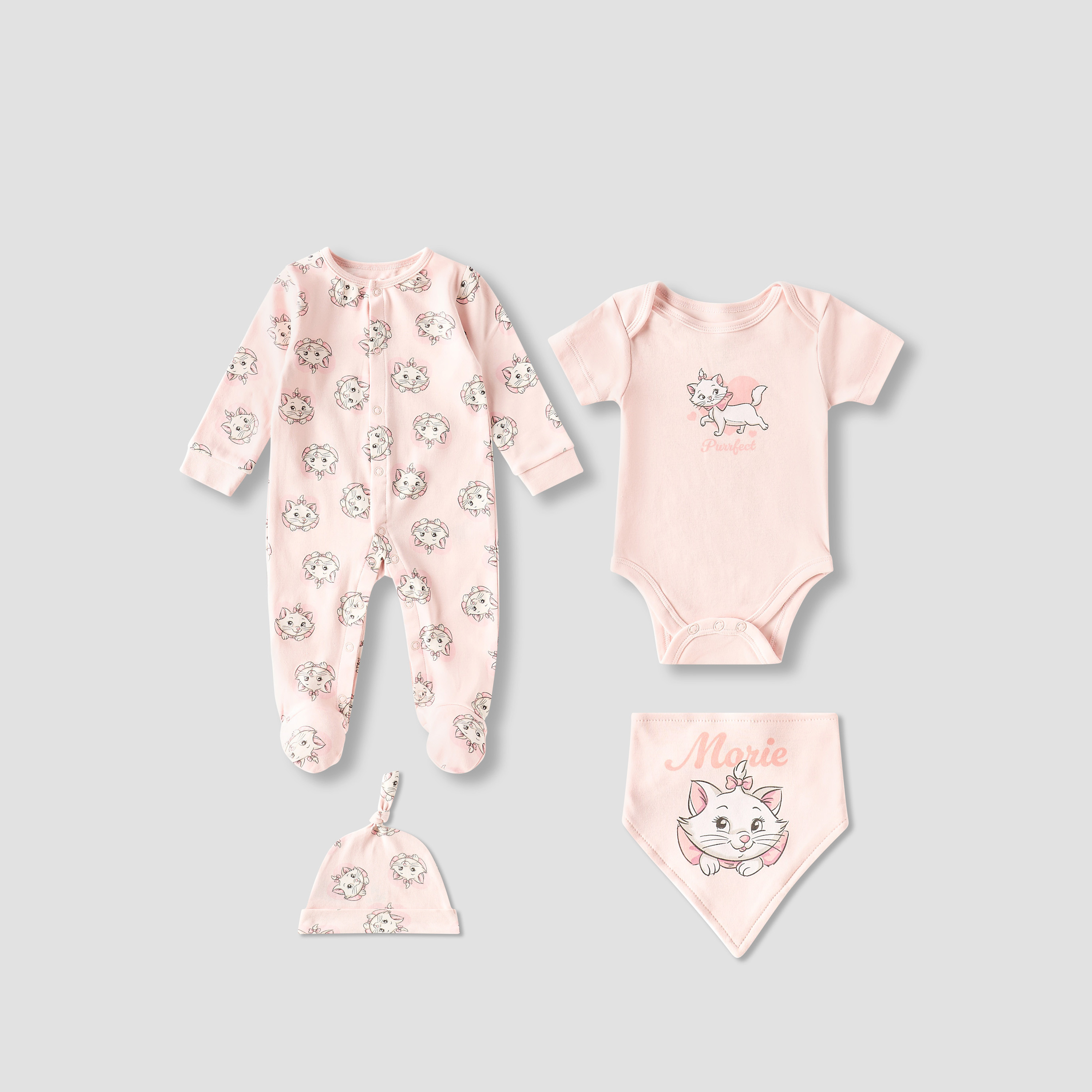 Set of 4 Disney Clothing Gift Set with Marie Print-baby-girls-clothing-setsandcoords-image-2