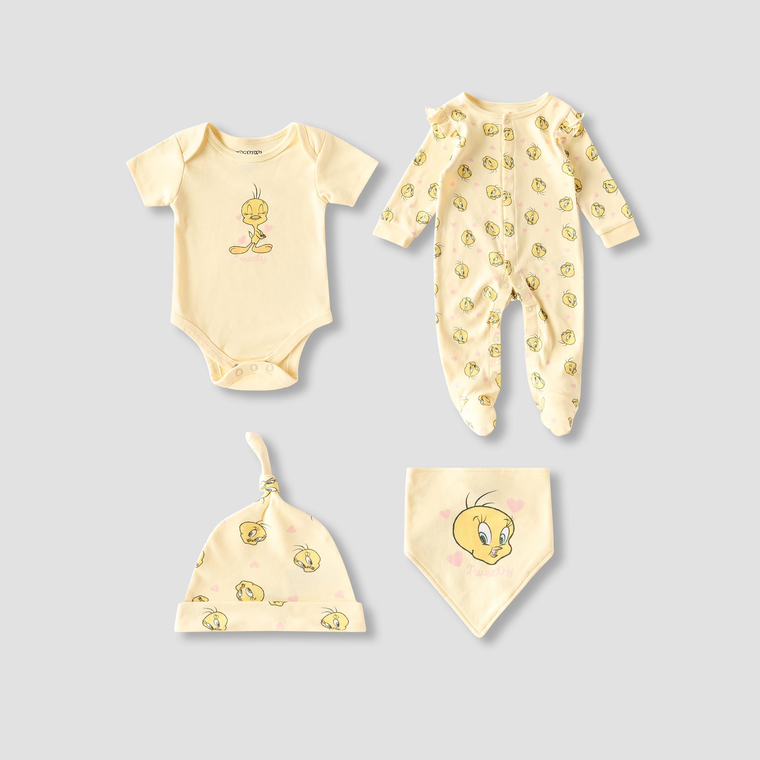 Set of 4 Disney Clothing Gift Set with Tweety Print-baby-girls-clothing-setsandcoords-image-1