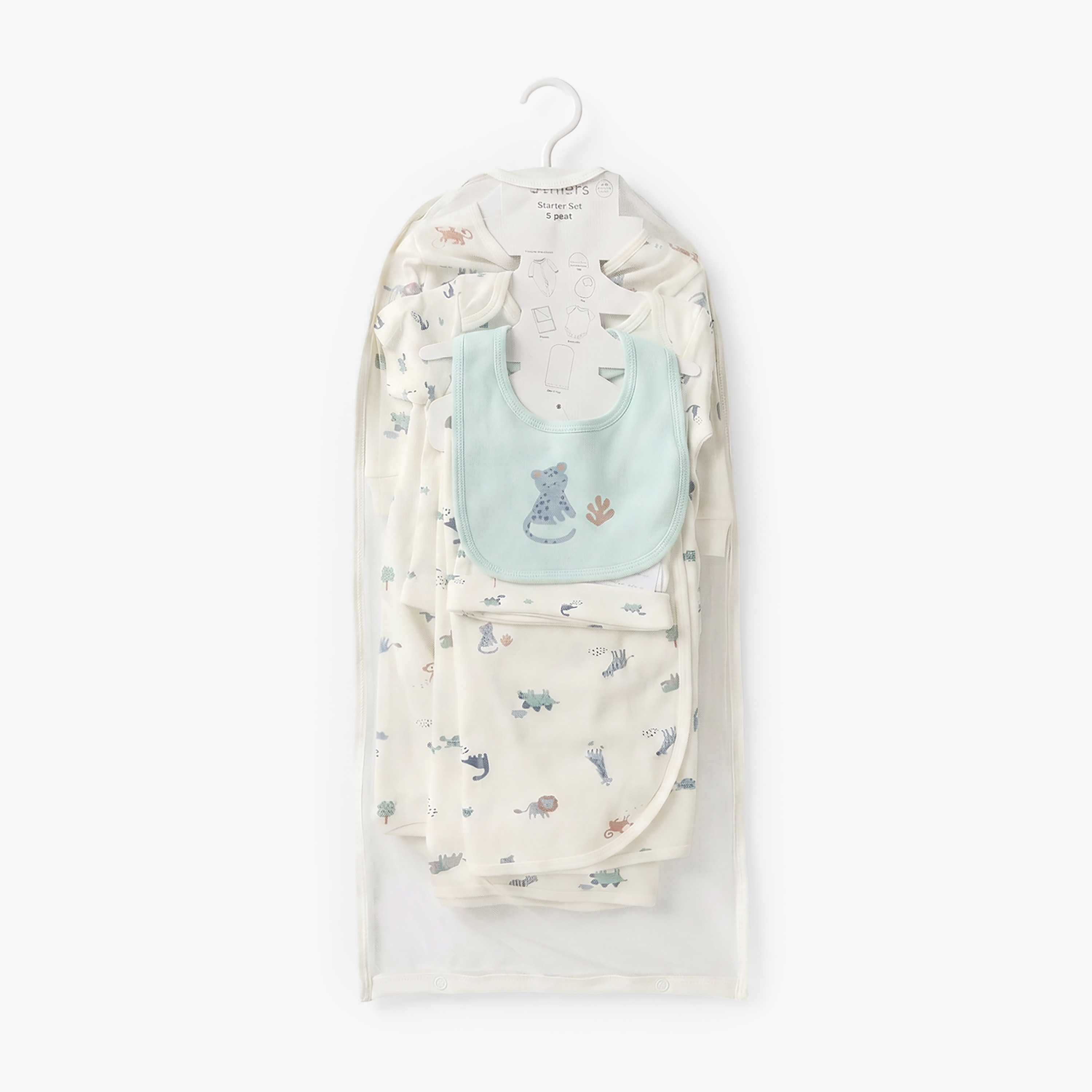 Set of 6 Juniors Clothing Gift Set with Dinosaur Print-baby-boys-clothing-setsandcoords-image-1