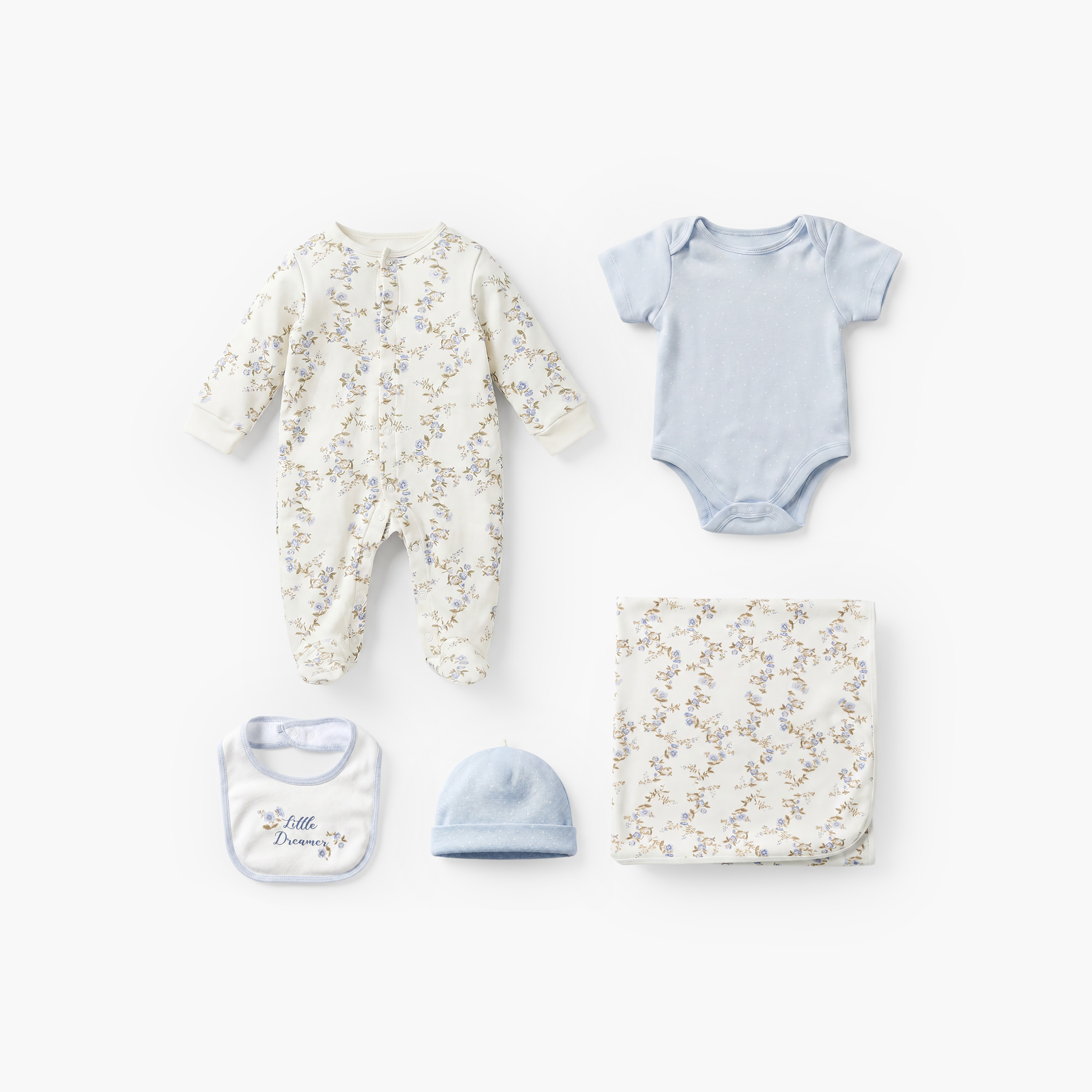Set of 6 Juniors Clothing Gift Set with Floral Print-baby-girls-clothing-setsandcoords-image-2