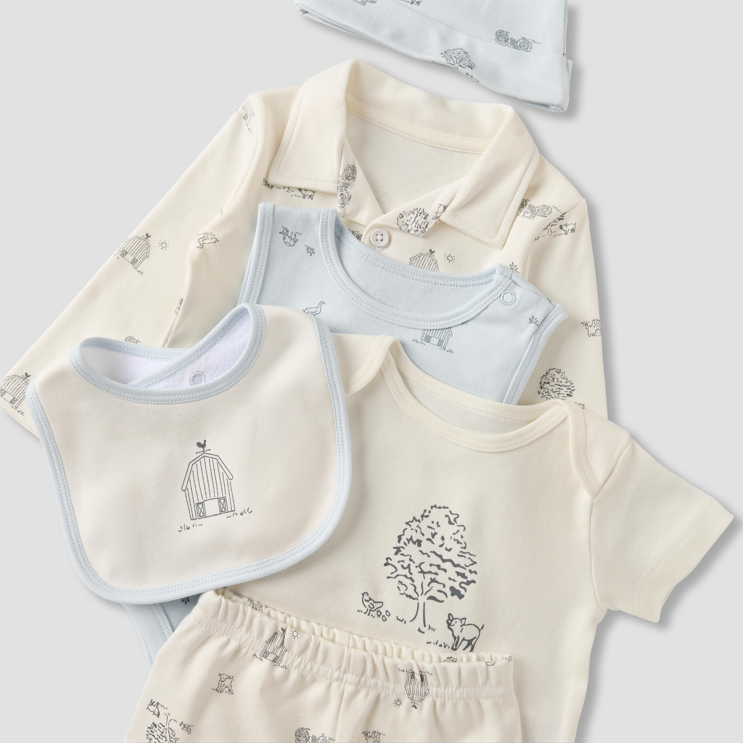 طقم من 8 - طقم هدايا ملابس بطبعات من جونيورز-baby-boys-clothing-setsandcoords-image-10