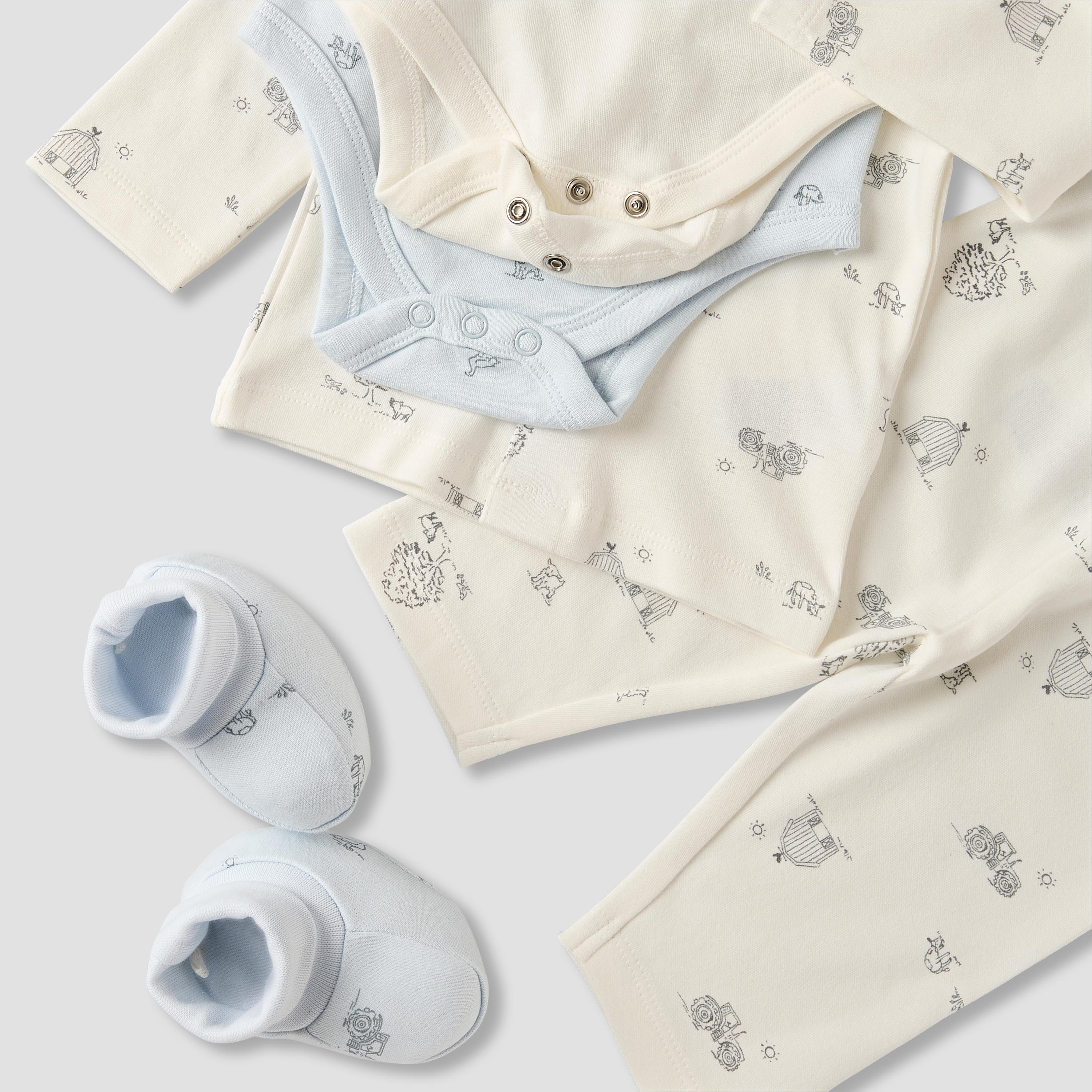 طقم من 8 - طقم هدايا ملابس بطبعات من جونيورز-baby-boys-clothing-setsandcoords-image-11