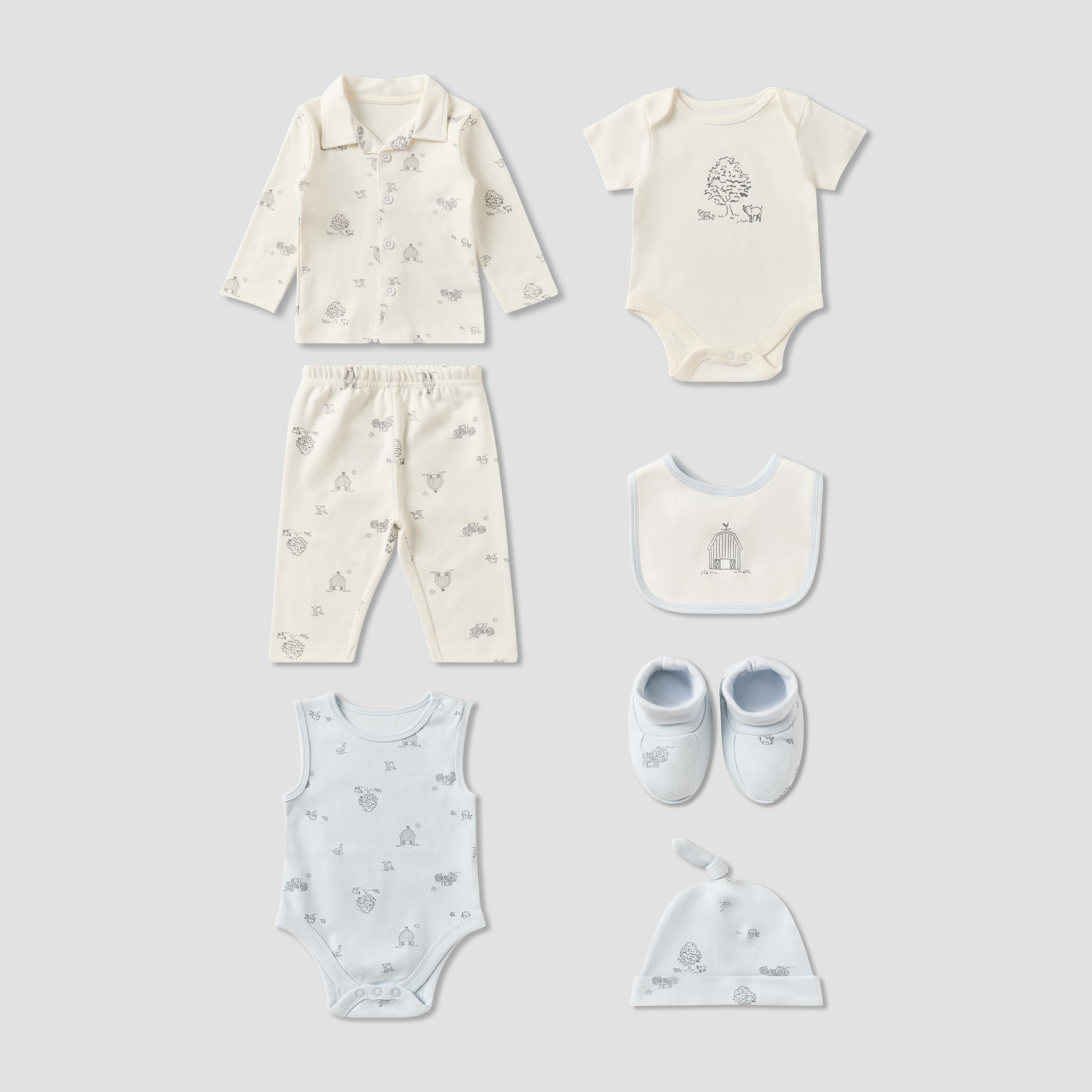 طقم من 8 - طقم هدايا ملابس بطبعات من جونيورز-baby-boys-clothing-setsandcoords-image-2