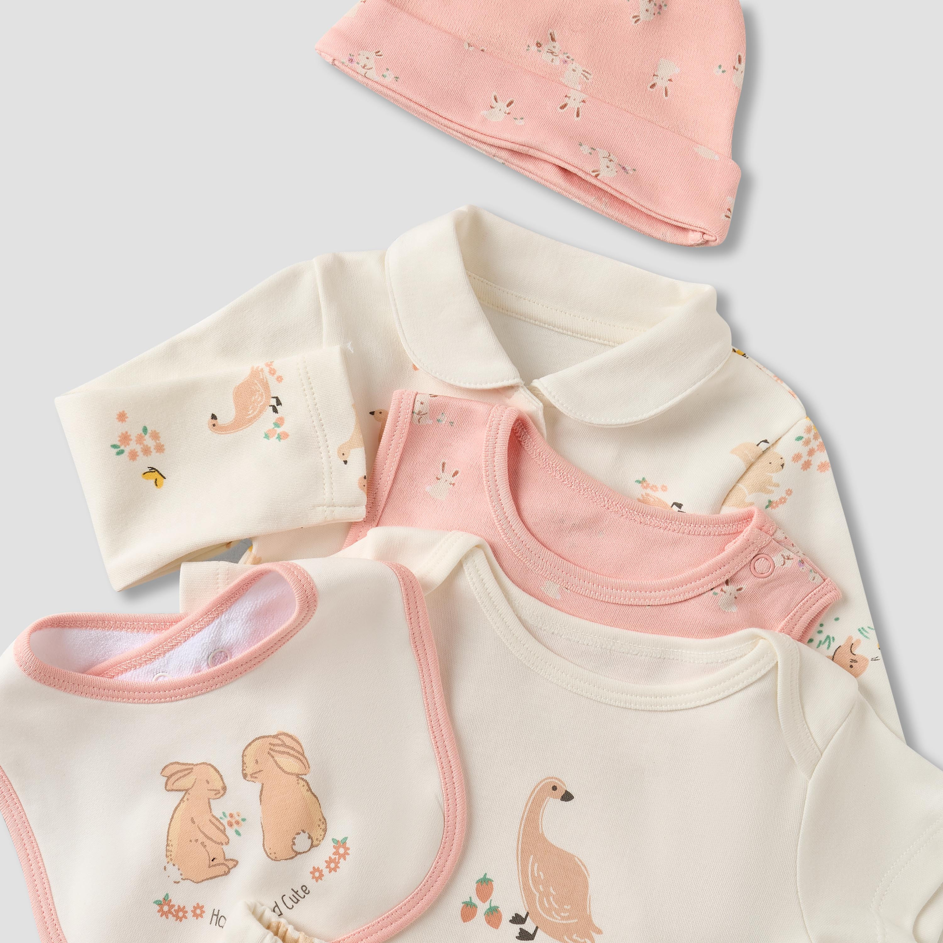 طقم ملابس هدايا 8 قطع بطبعات متنوعة من جونيورز-baby-girls-clothing-setsandcoords-image-1