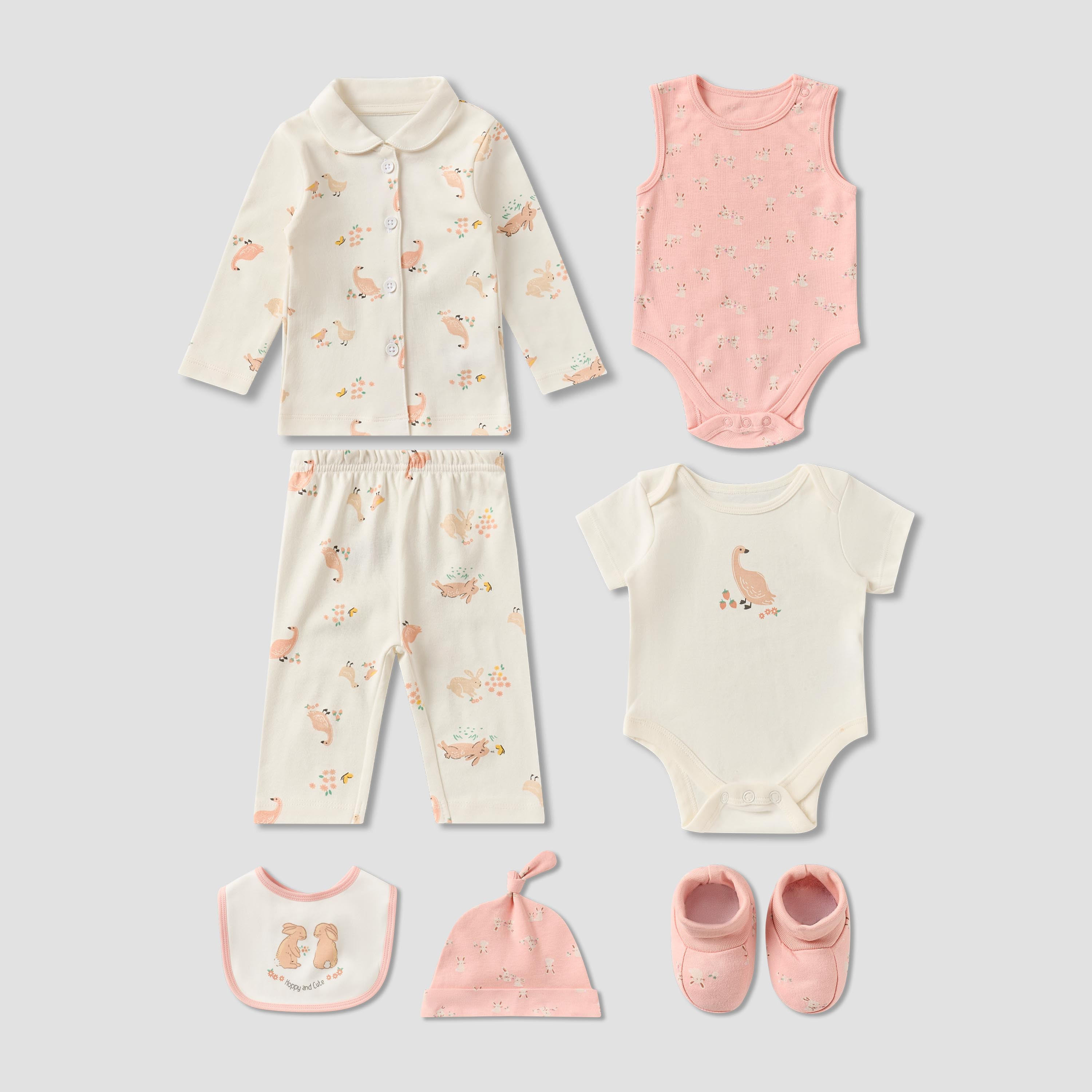 طقم ملابس هدايا 8 قطع بطبعات متنوعة من جونيورز-baby-girls-clothing-setsandcoords-image-9