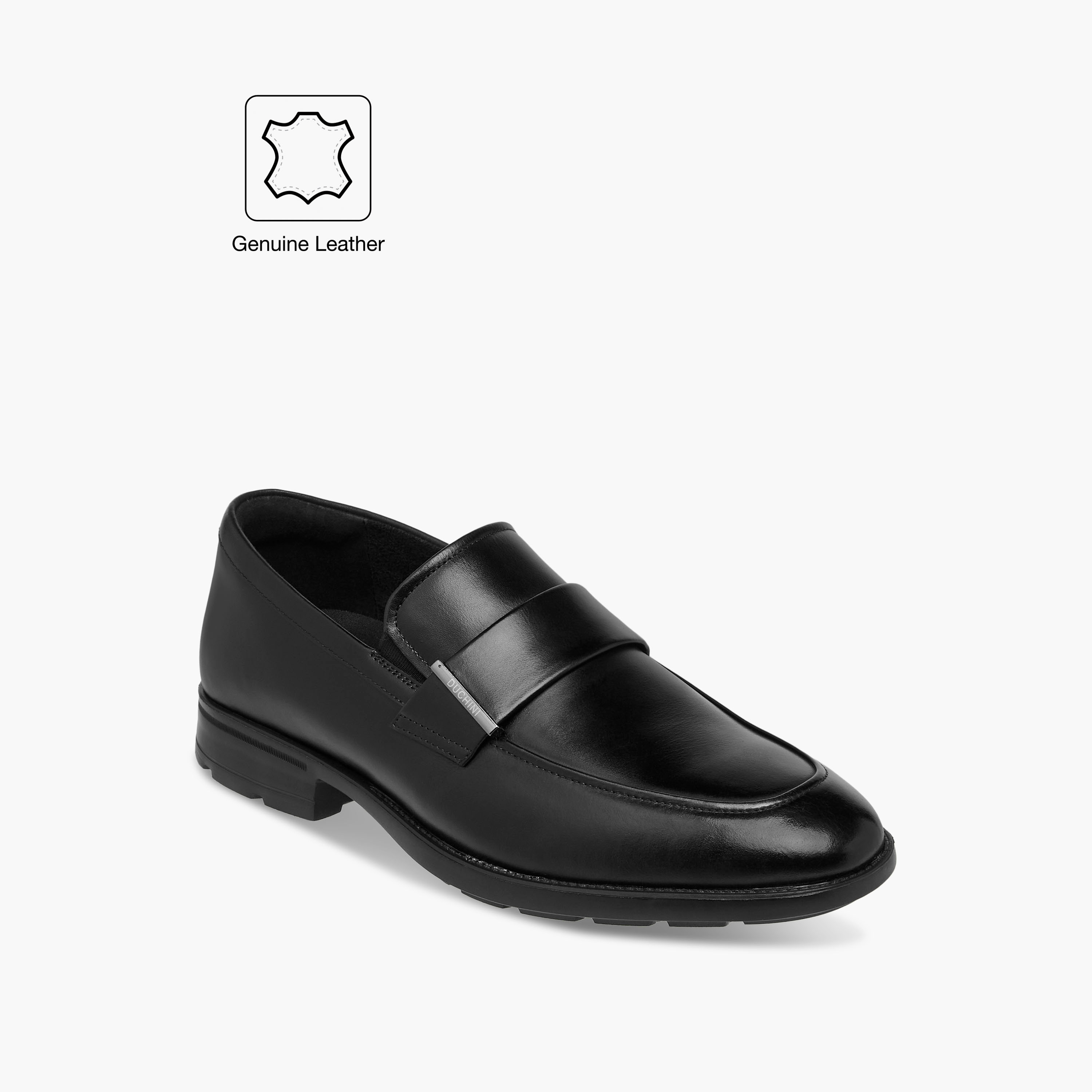 Duchini Men's Leather Solid Slip-On Loafers-men-shoes-loafersandmoccasins-image-2