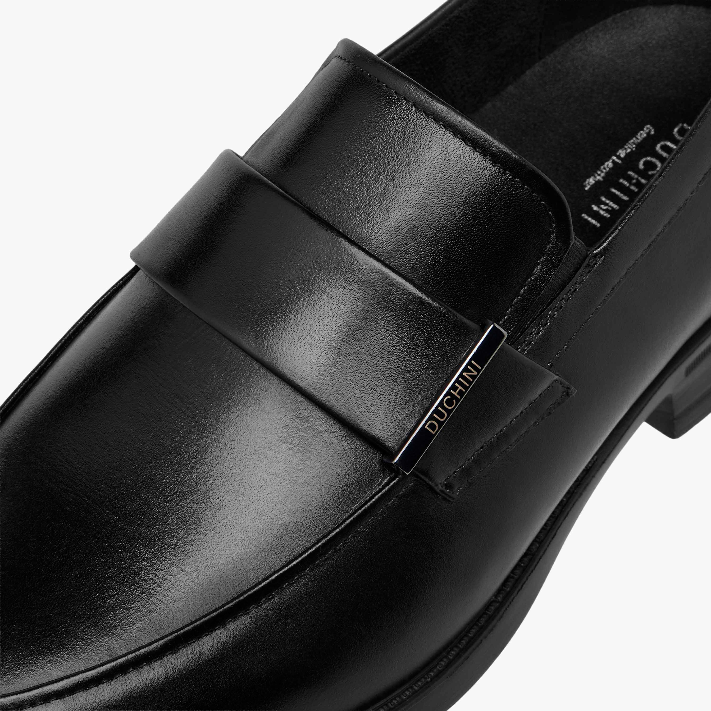 Duchini Men's Leather Solid Slip-On Loafers-men-shoes-loafersandmoccasins-image-4