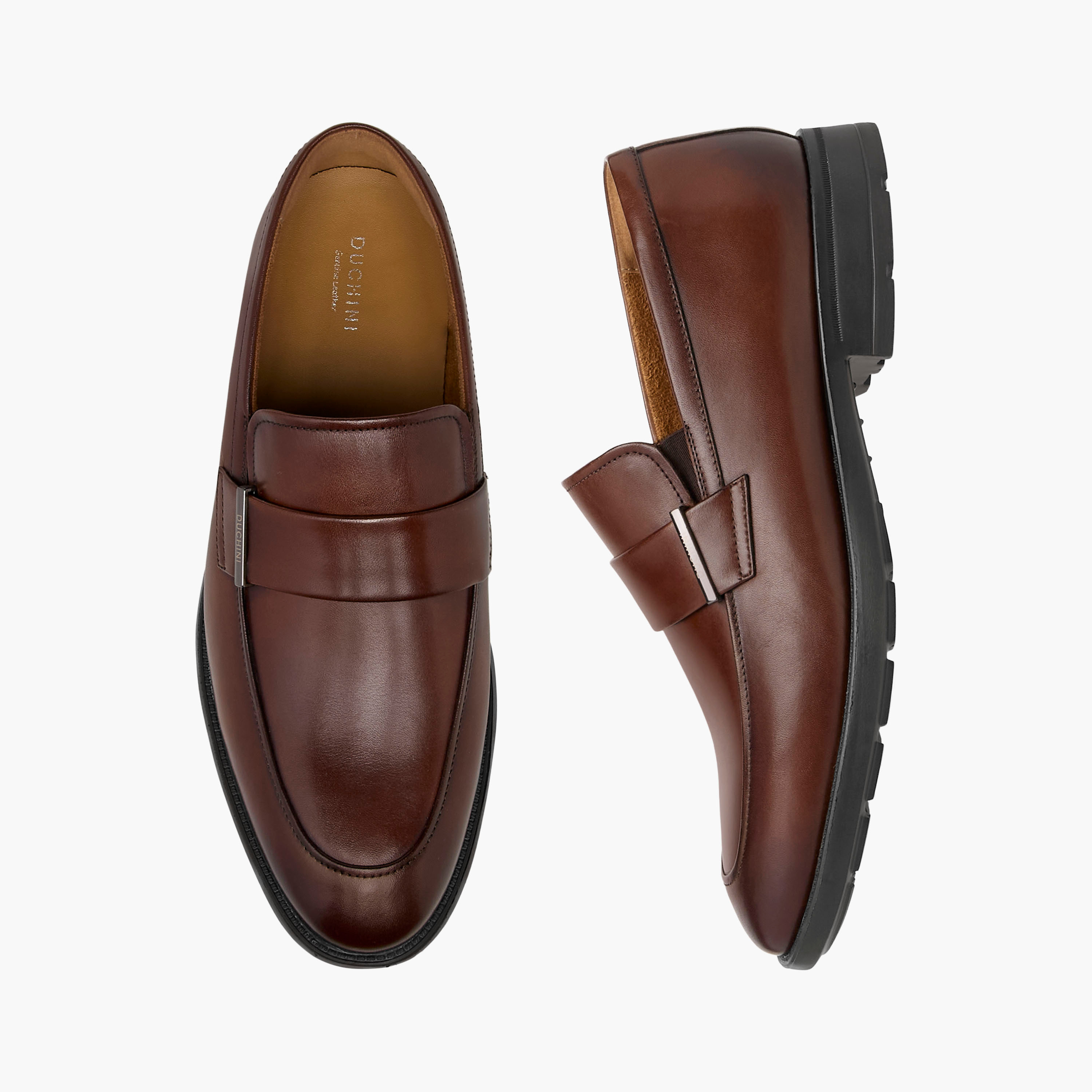 Duchini Men's Leather Solid Slip-On Loafers-men-shoes-formalshoes-image-1