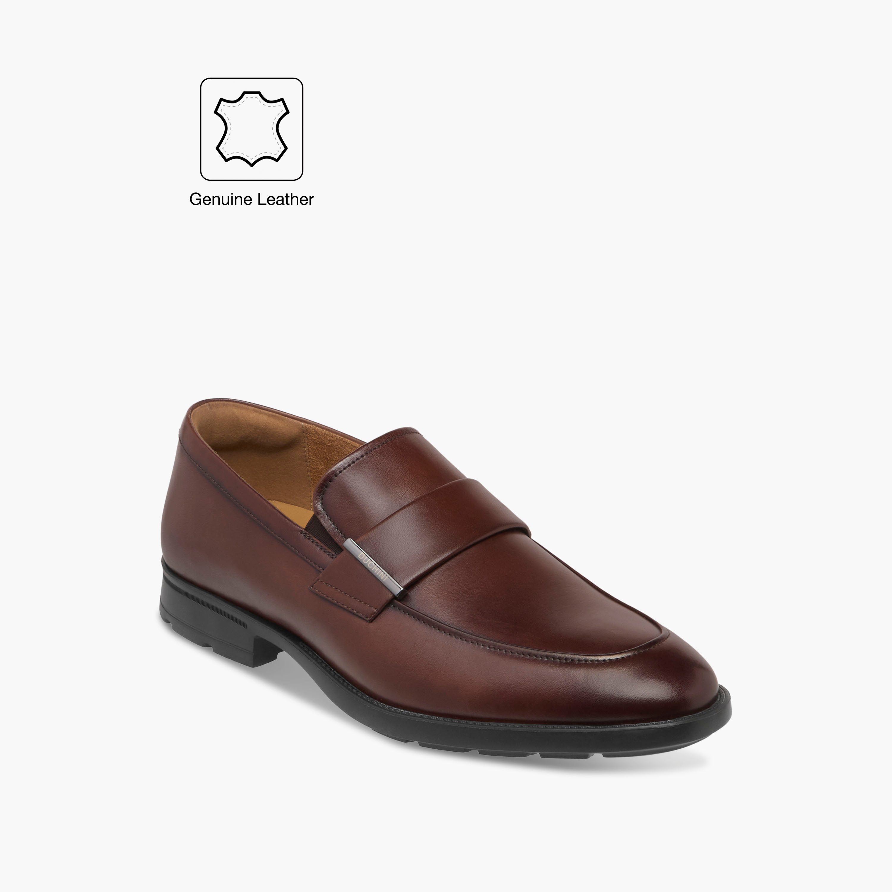 Duchini Men's Leather Solid Slip-On Loafers-men-shoes-formalshoes-image-2