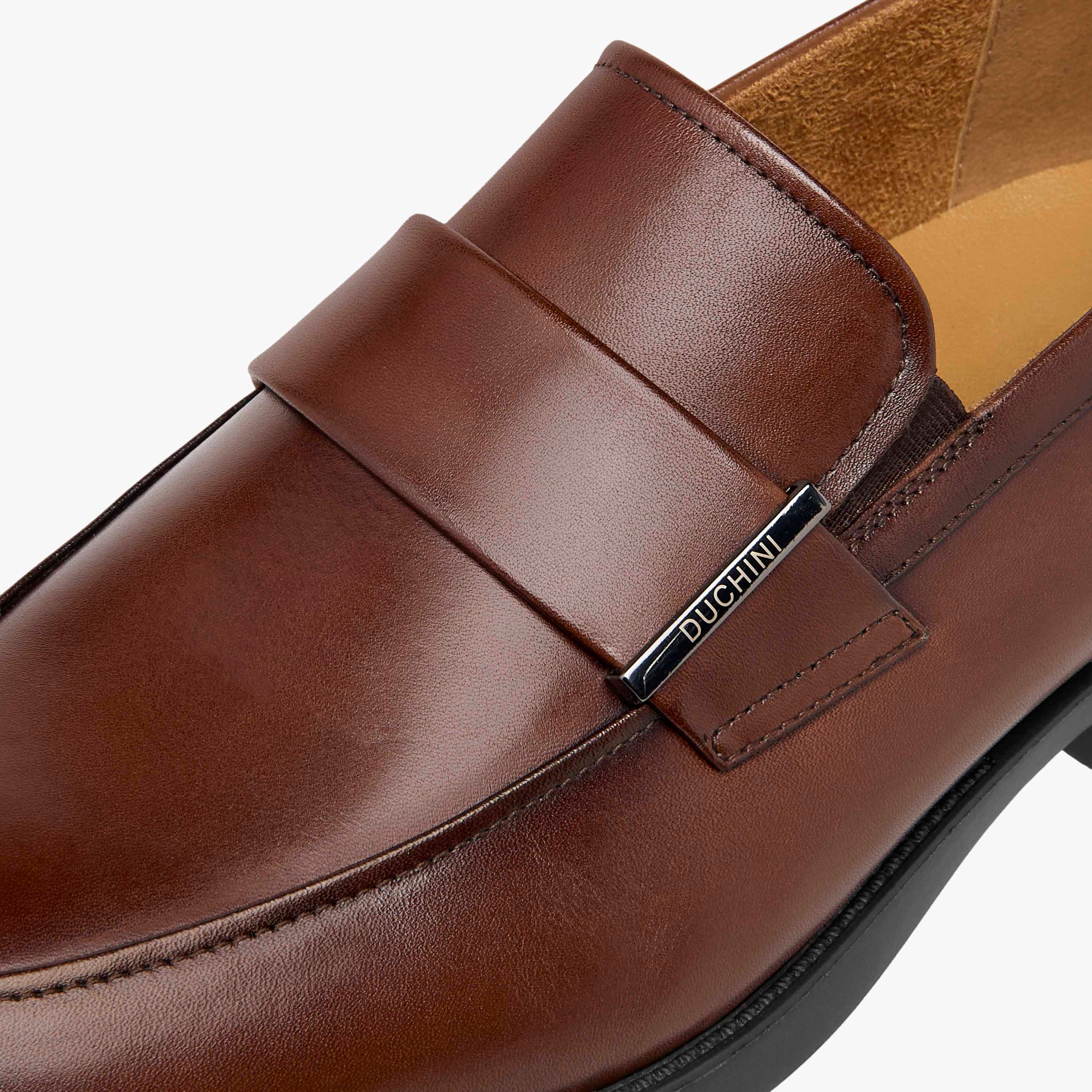 Duchini Men's Leather Solid Slip-On Loafers-men-shoes-formalshoes-image-4