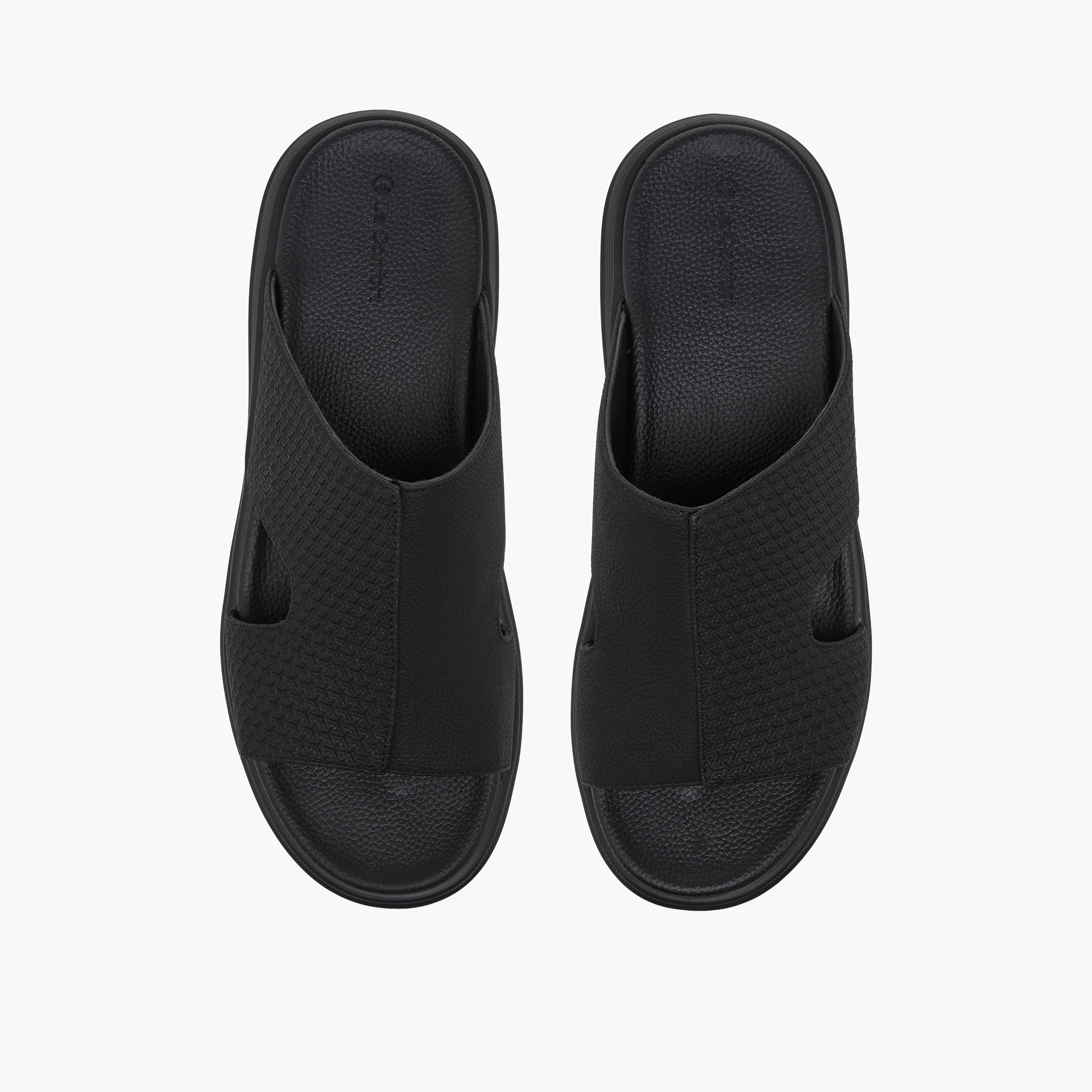 Le Confort Men Textured Slip-On Comfort Sandals-men-shoes-sandals-image-1