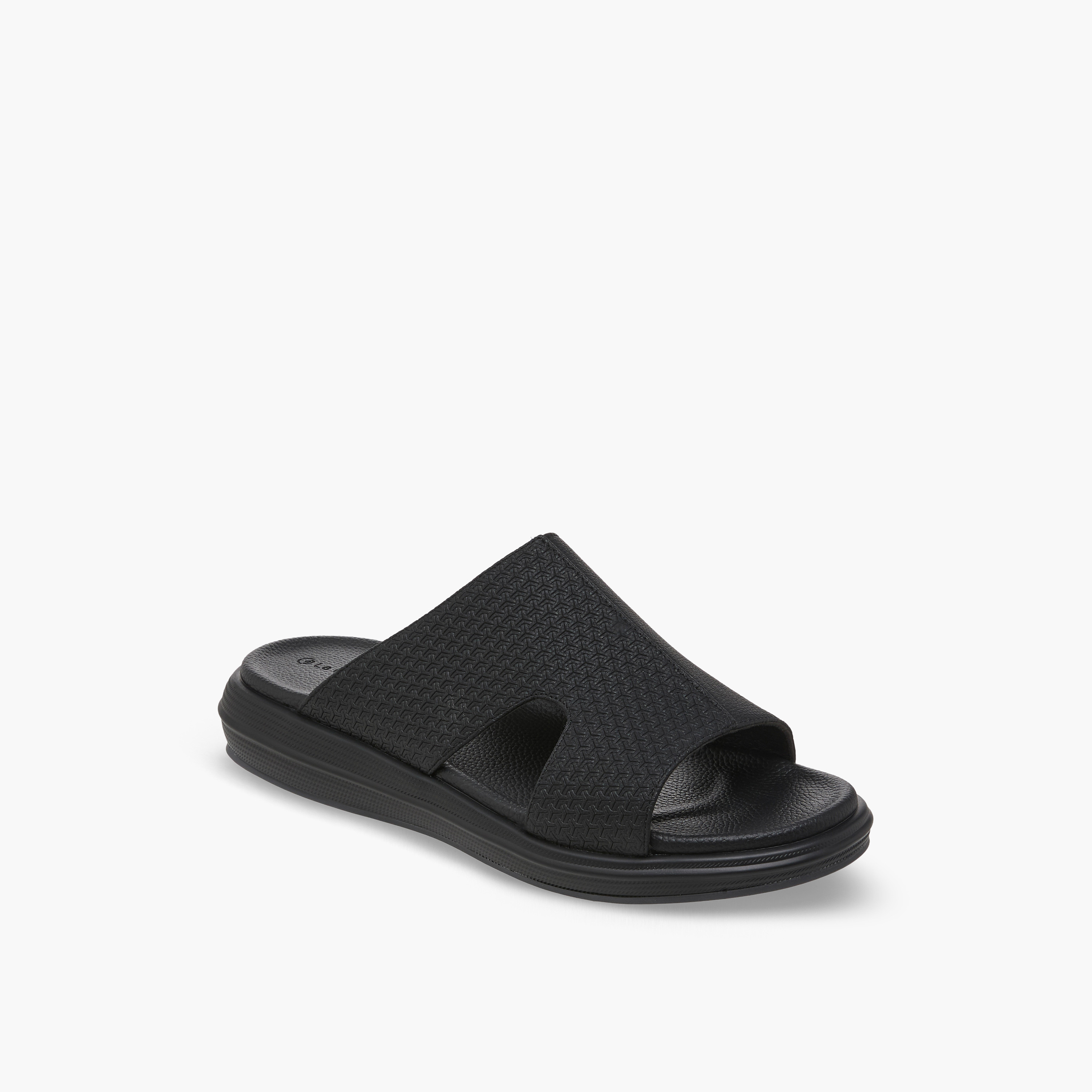 Le Confort Men Textured Slip-On Comfort Sandals-men-shoes-sandals-image-2