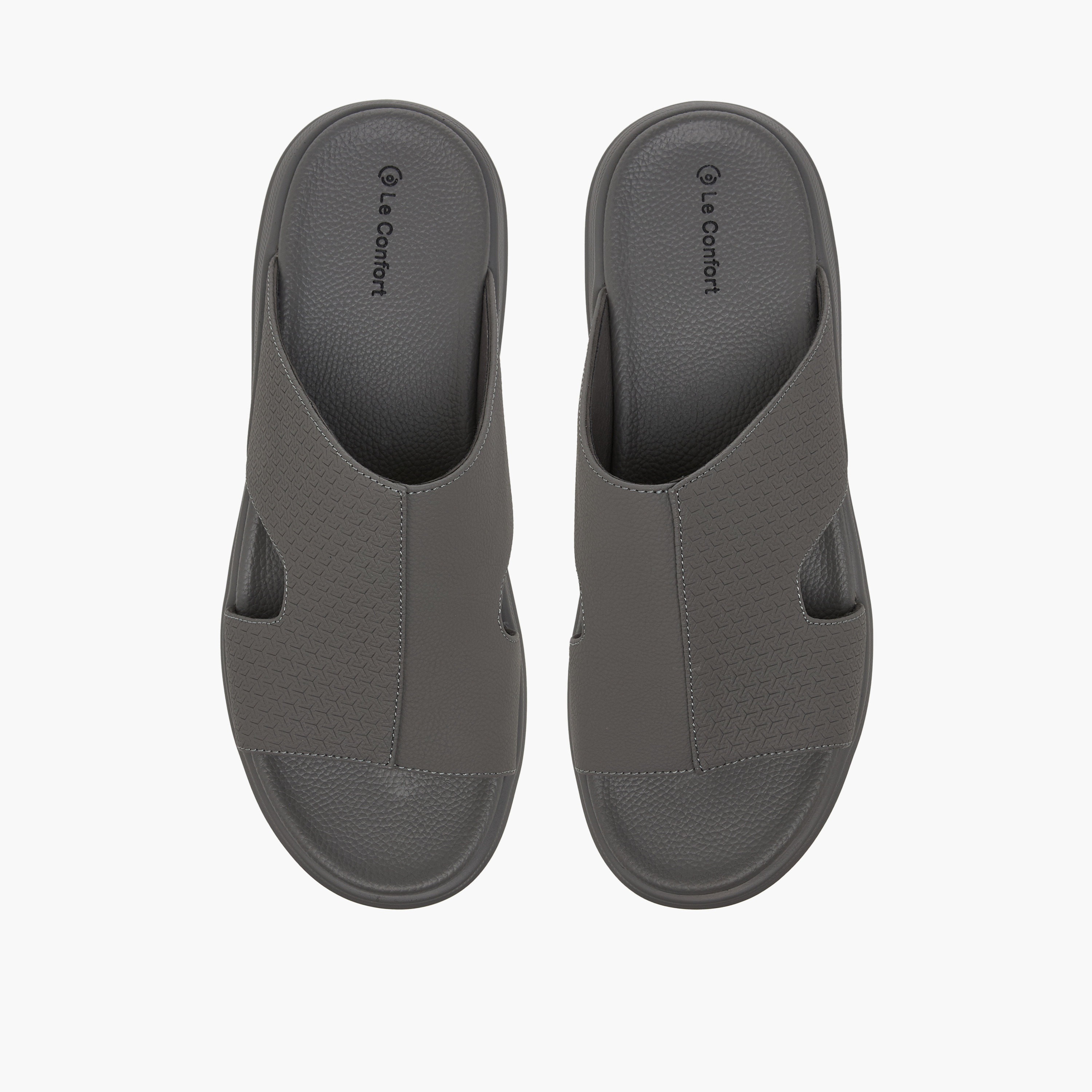 Le Confort Men Textured Slip-On Comfort Sandals-men-shoes-sandals-image-1
