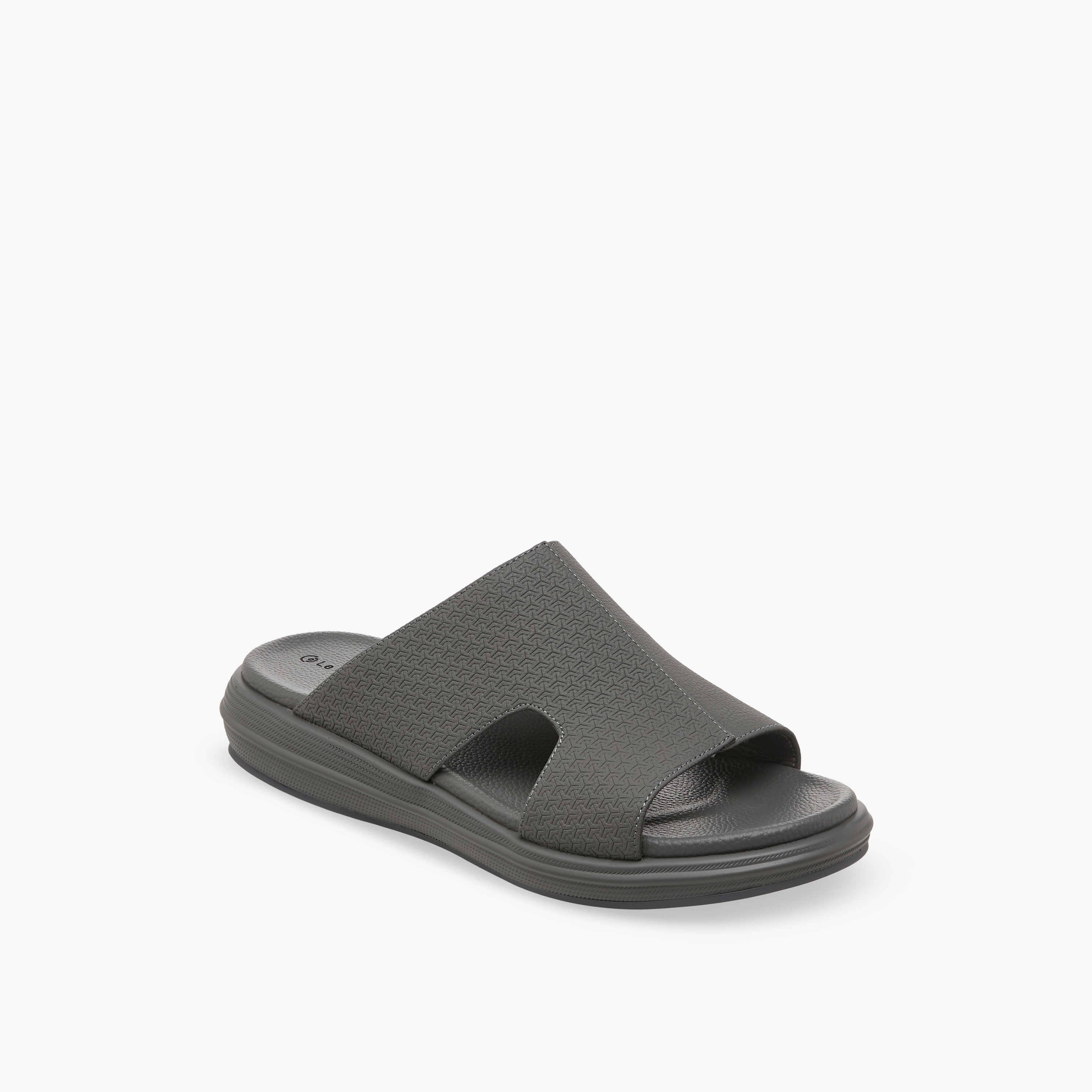 Le Confort Men Textured Slip-On Comfort Sandals-men-shoes-sandals-image-2