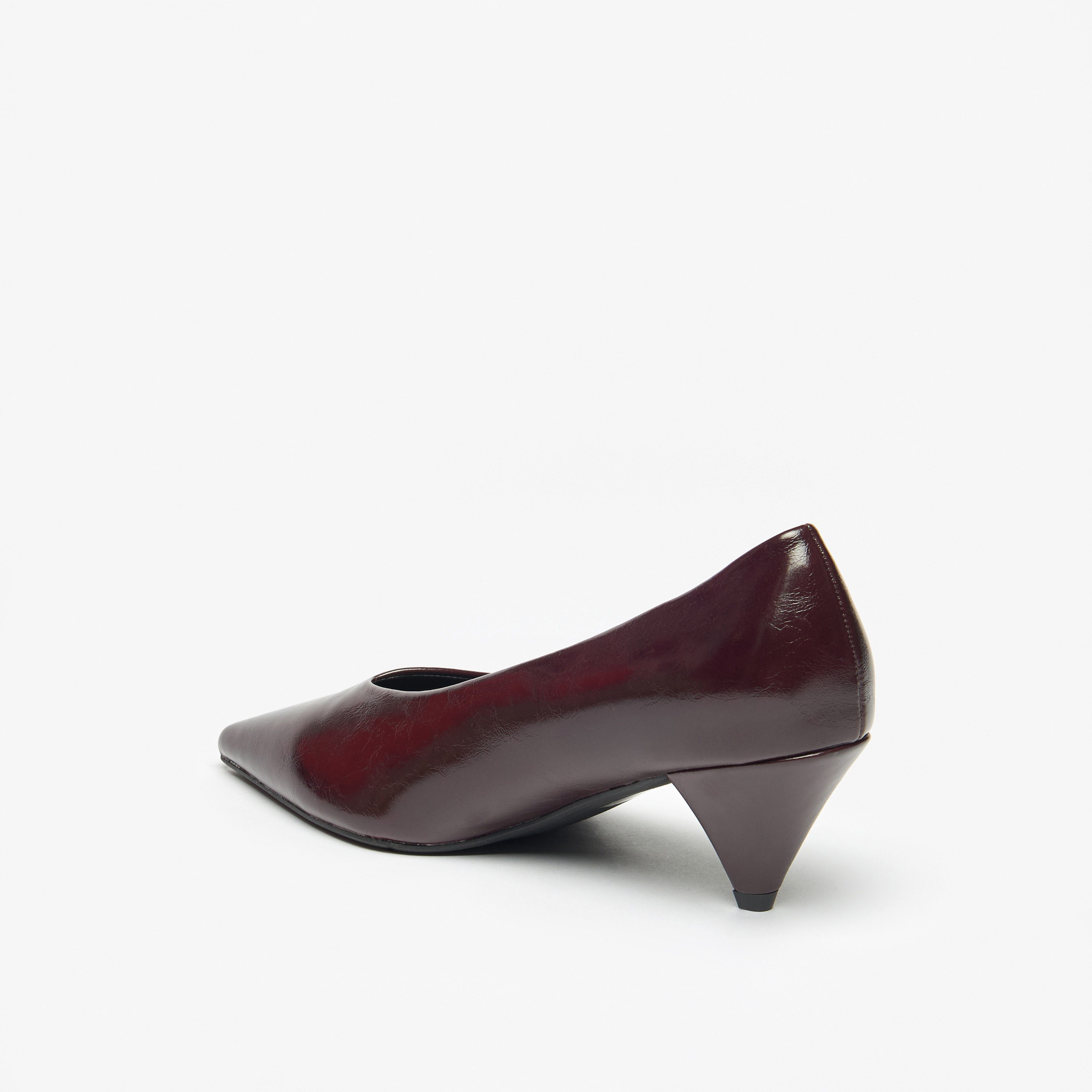 Celeste Women's Solid Slip-On Pumps with Cone Heels-women-shoes-heels-image-2
