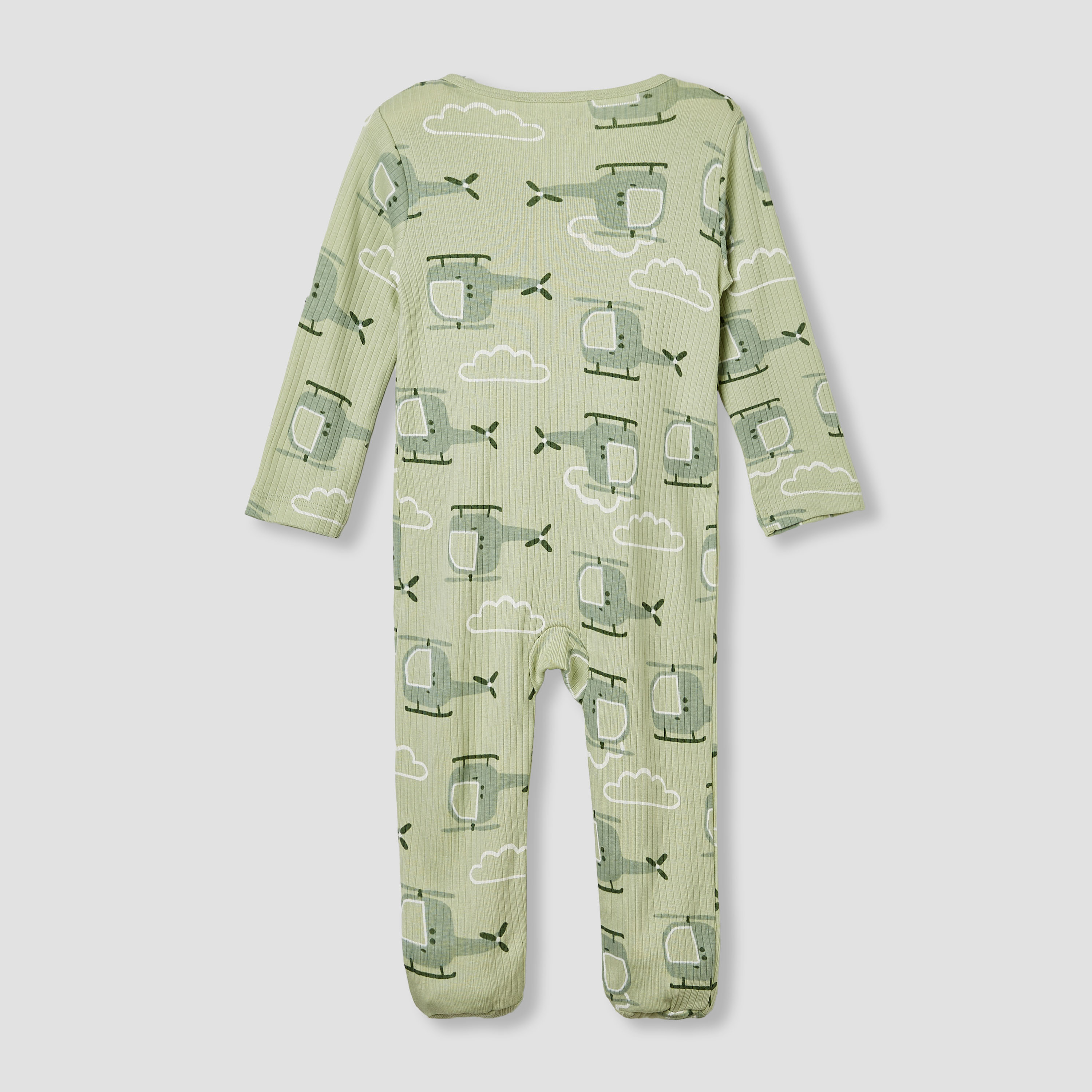 بدلة نوم بيجامة بأكمام طويلة وطبعات هليكوبتر من جونيورز-baby-boys-clothing-nightwear-sleepsuits-image-2