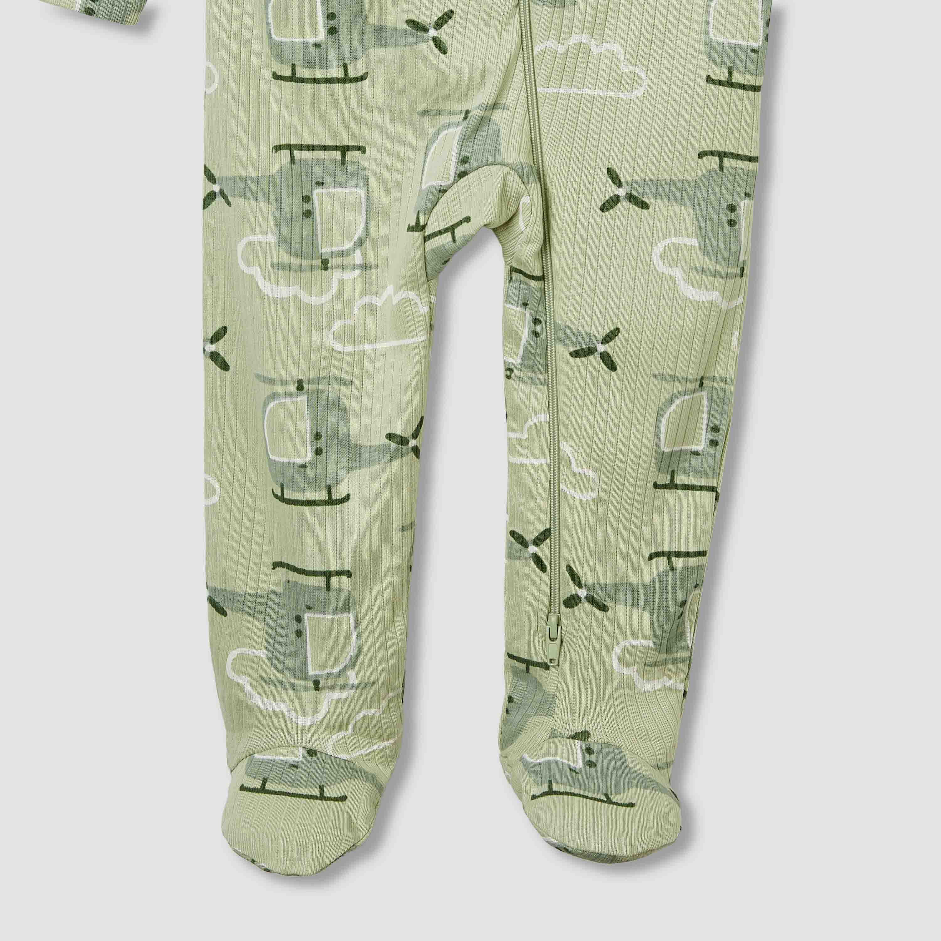 بدلة نوم بيجامة بأكمام طويلة وطبعات هليكوبتر من جونيورز-baby-boys-clothing-nightwear-sleepsuits-image-5
