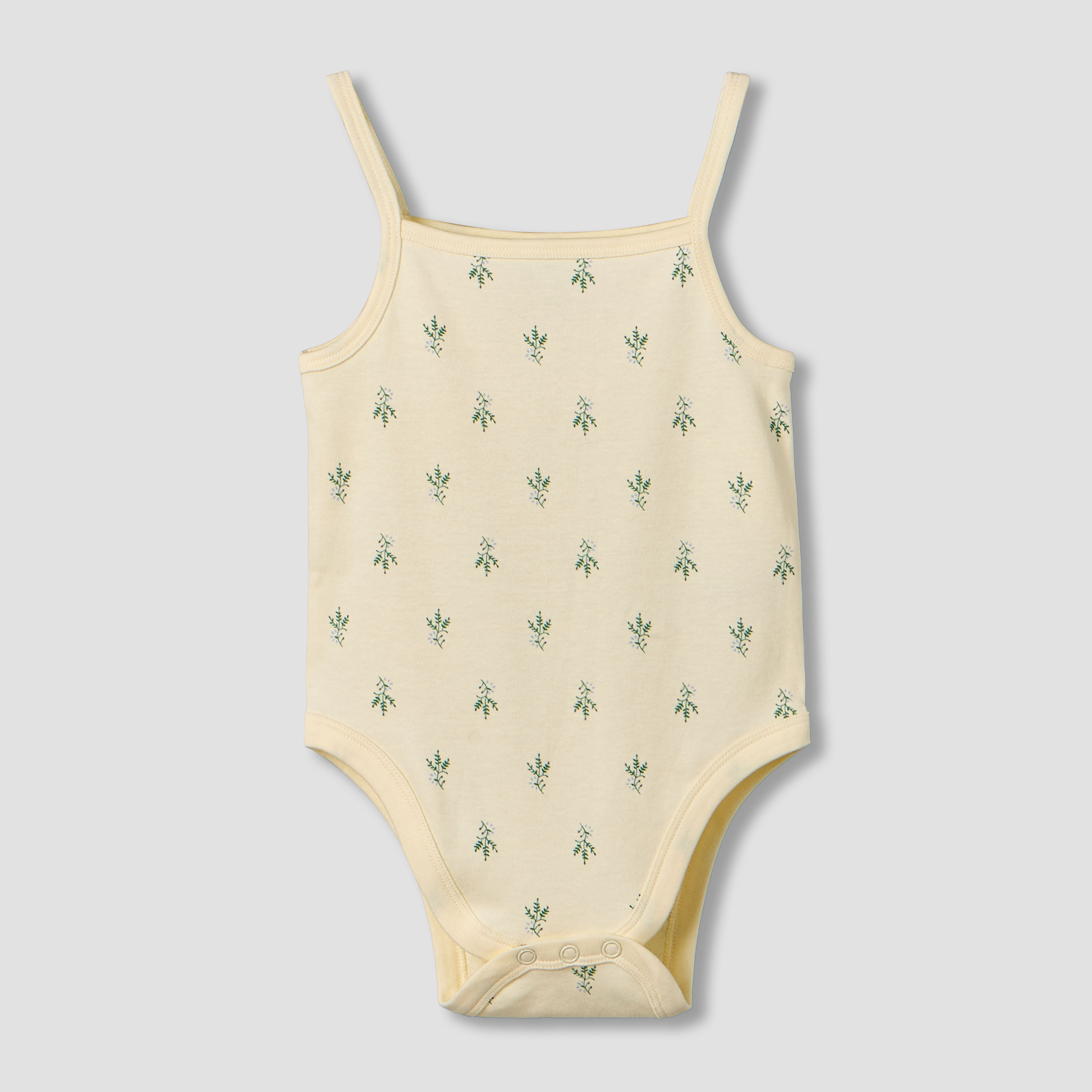Pack of 3 Juniors Cotton Square Neck Sleeveless Bodysuit with Snap Button Closure-baby-girls-clothing-bodysuits-image-3