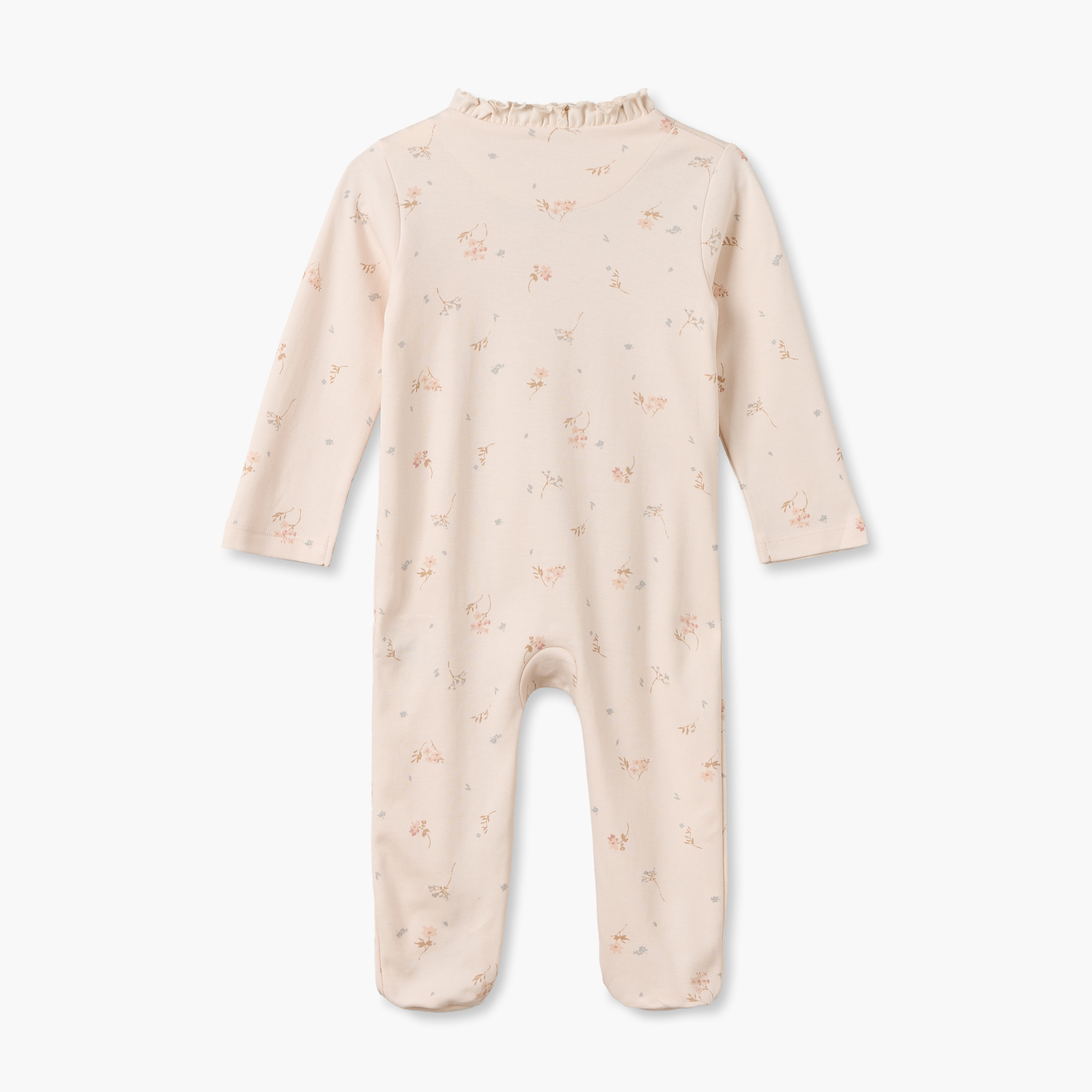 Juniors Cotton Crew Neck Long Sleeves Sleepsuit with Floral Print-baby-girls-clothing-nightwear-sleepsuits-image-2