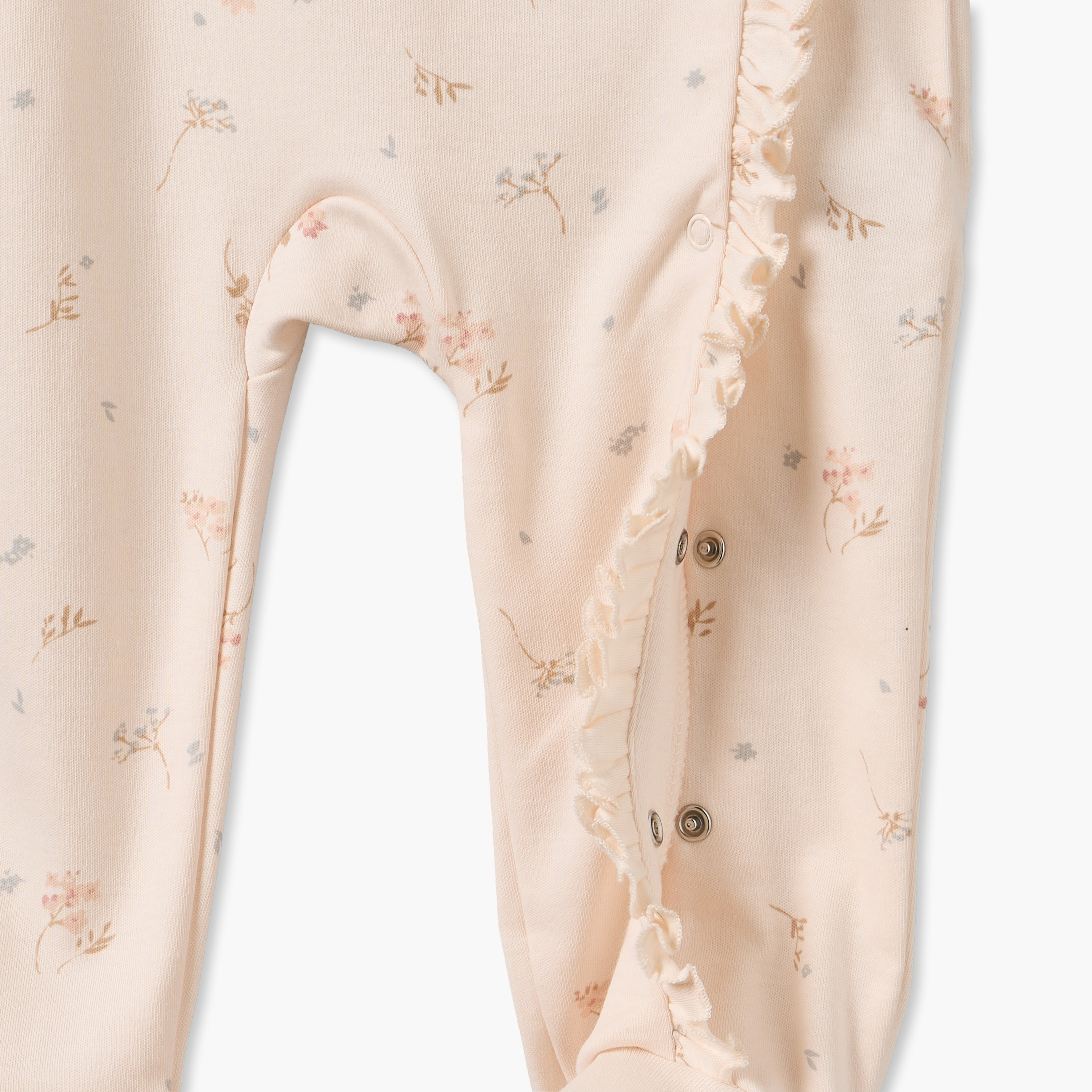 Juniors Cotton Crew Neck Long Sleeves Sleepsuit with Floral Print-baby-girls-clothing-nightwear-sleepsuits-image-4