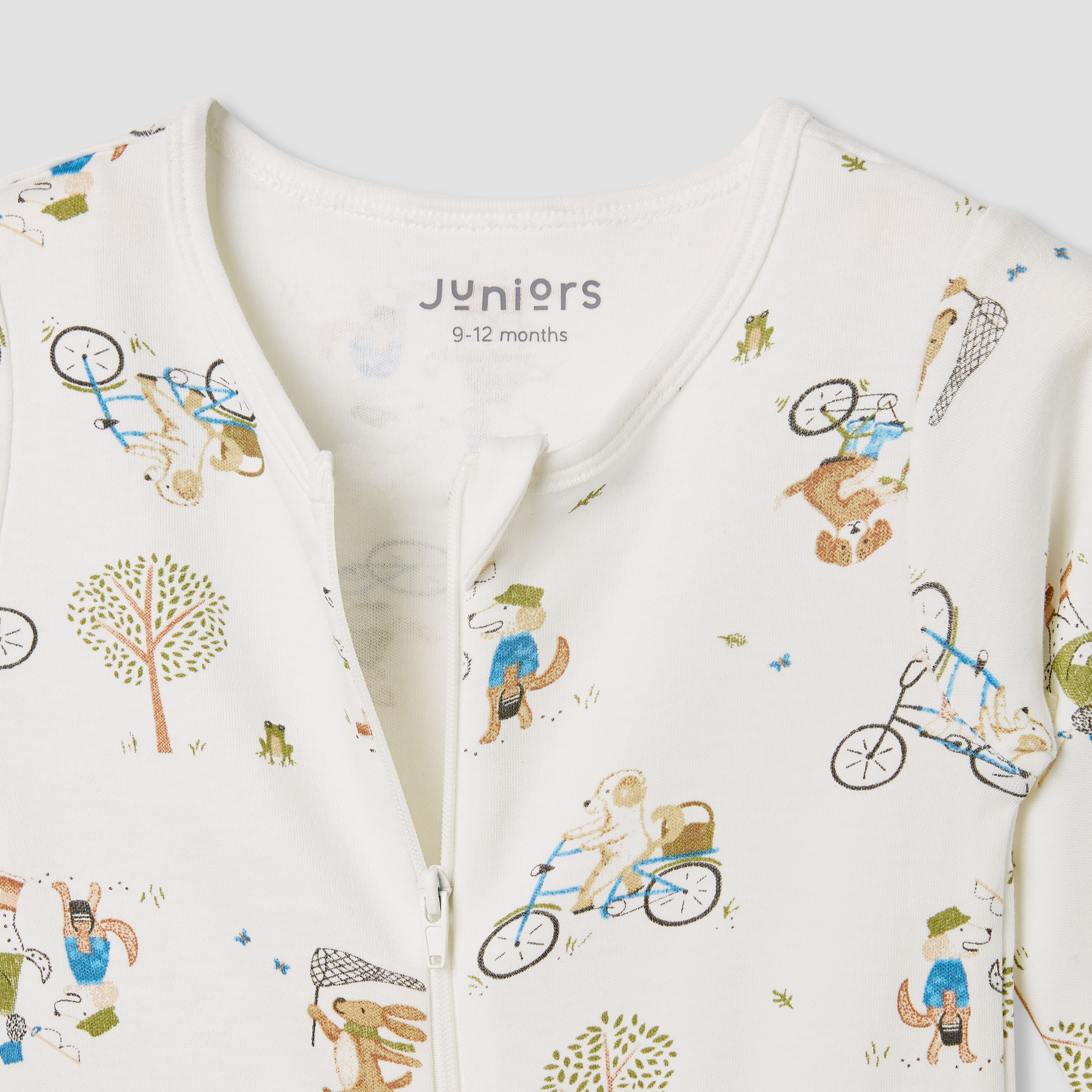 Juniors Animal Print Sleepsuit with Long Sleeves-baby-boys-clothing-nightwear-sleepsuits-image-3