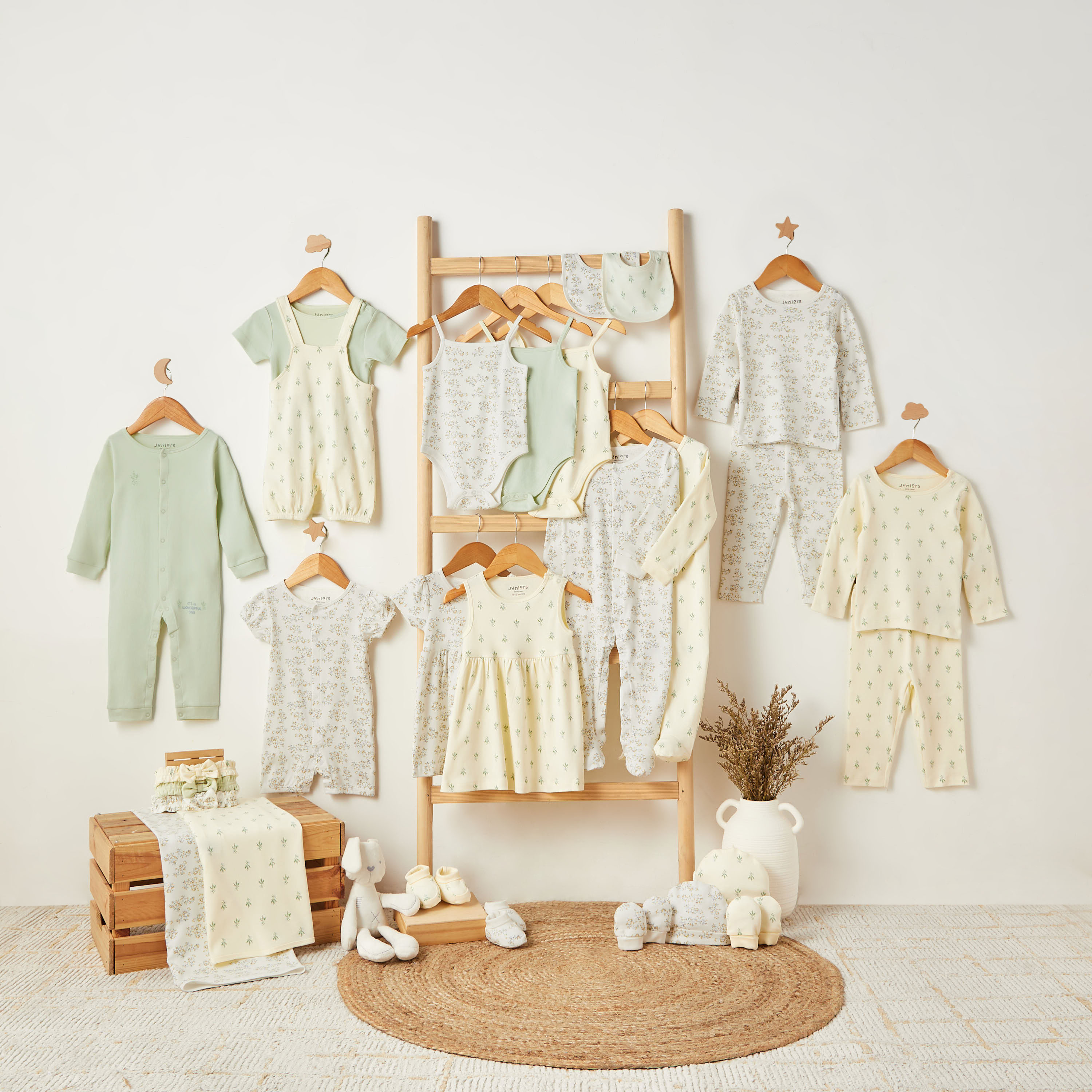 Pack of 2 Juniors Round Neck A-line Dress with Print-baby-girls-clothing-multipacks-image-6