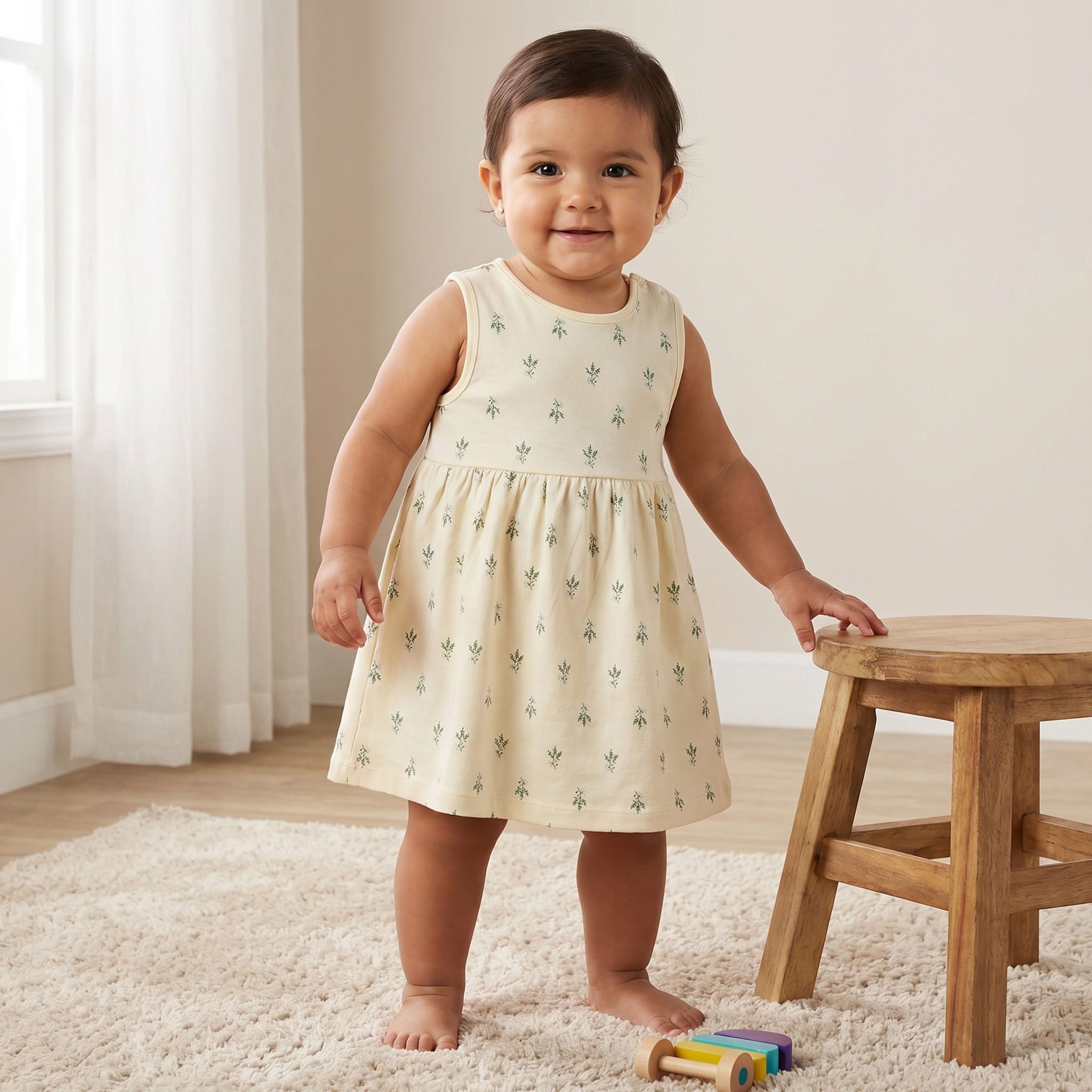 Pack of 2 Juniors Round Neck A-line Dress with Print-baby-girls-clothing-dressesandjumpsuits-image-1