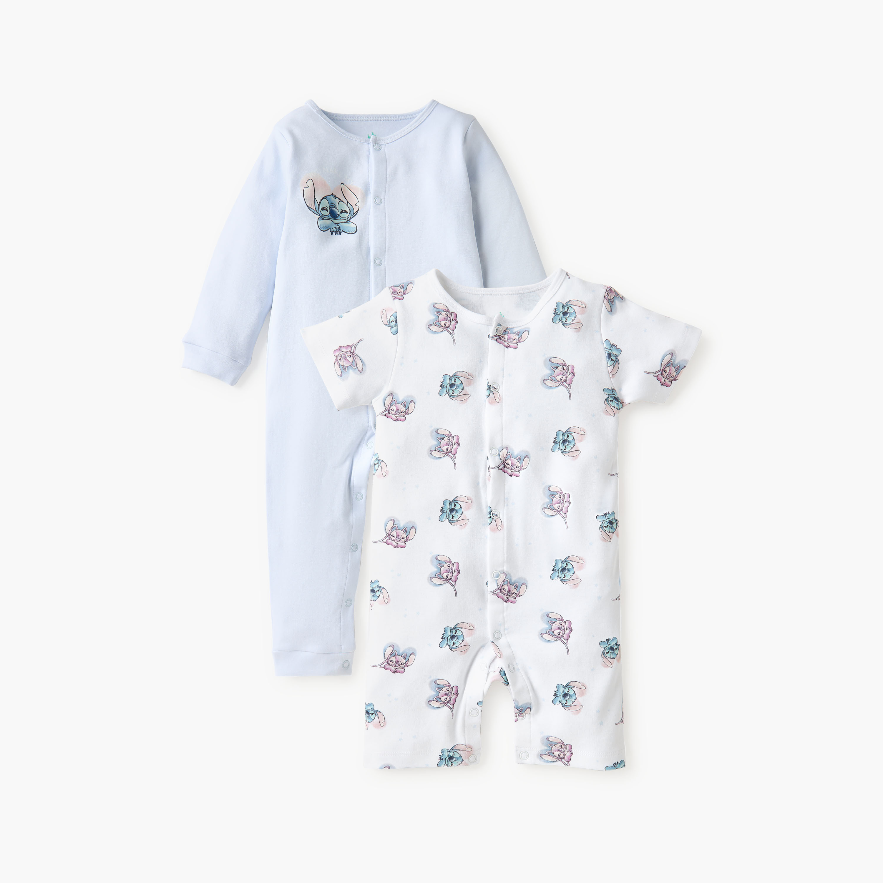 طقم بدلة نوم وأفرول بطبعات ستيتش وأنجل من ديزني-baby-boys-clothing-nightwear-sleepsuits-image-1