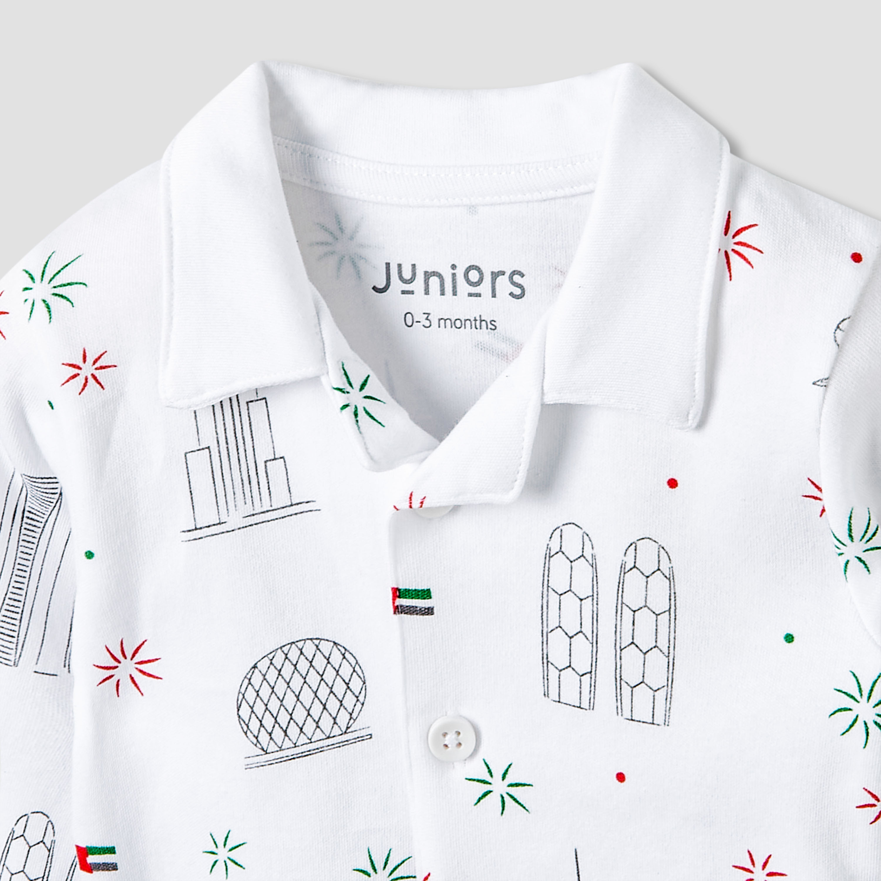 Juniors Cotton Collared Pyjama Set Long Sleeves with Print-baby-boys-clothing-nightwear-pyjamasets-image-4