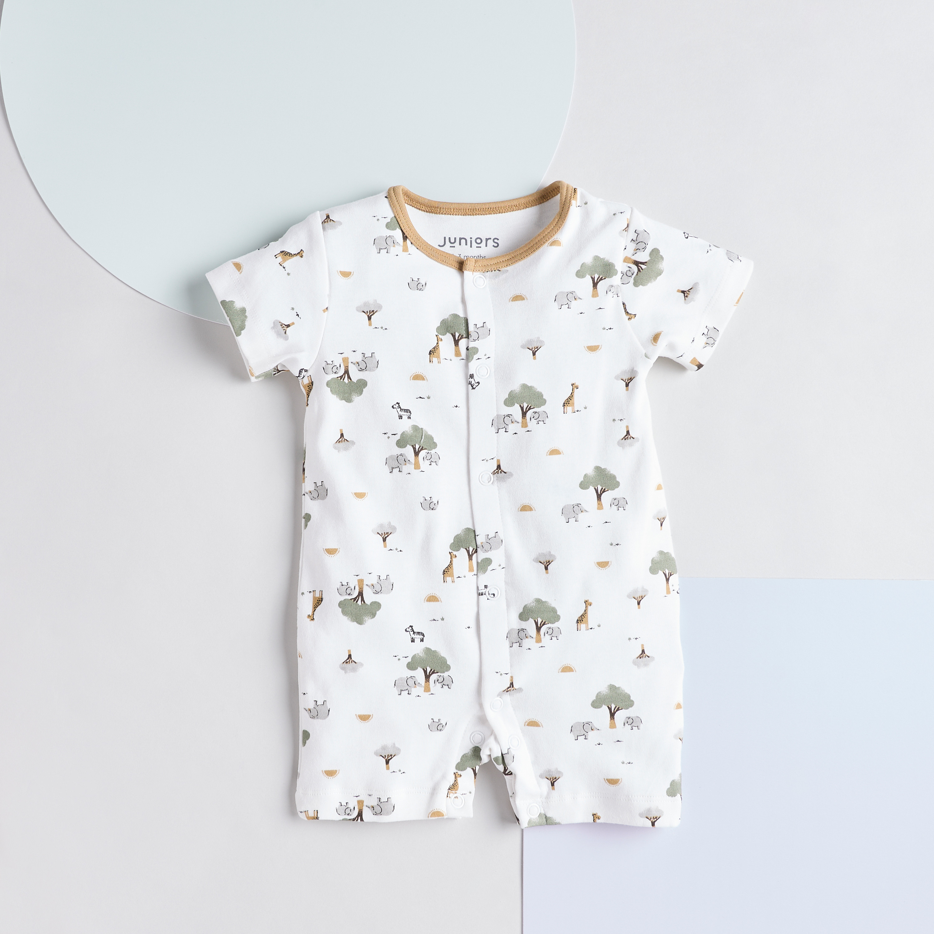 Juniors Safari Print Sleepsuit and Romper Set-baby-boys-clothing-nightwear-sleepsuits-image-3