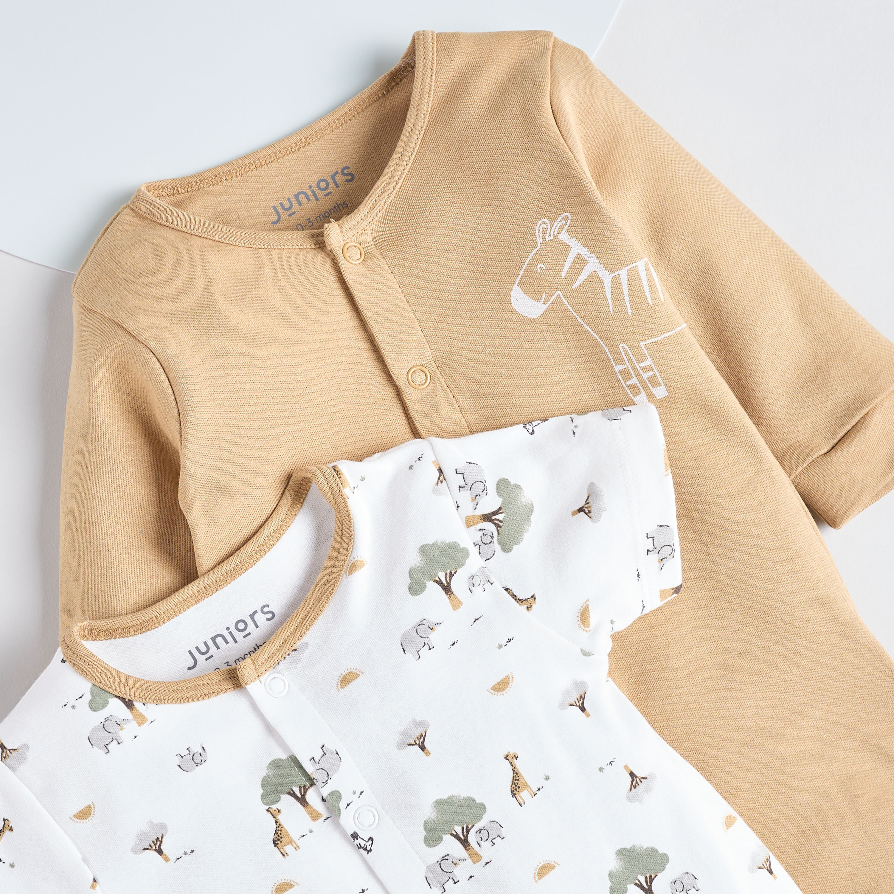 Juniors Safari Print Sleepsuit and Romper Set-baby-boys-clothing-nightwear-sleepsuits-image-4