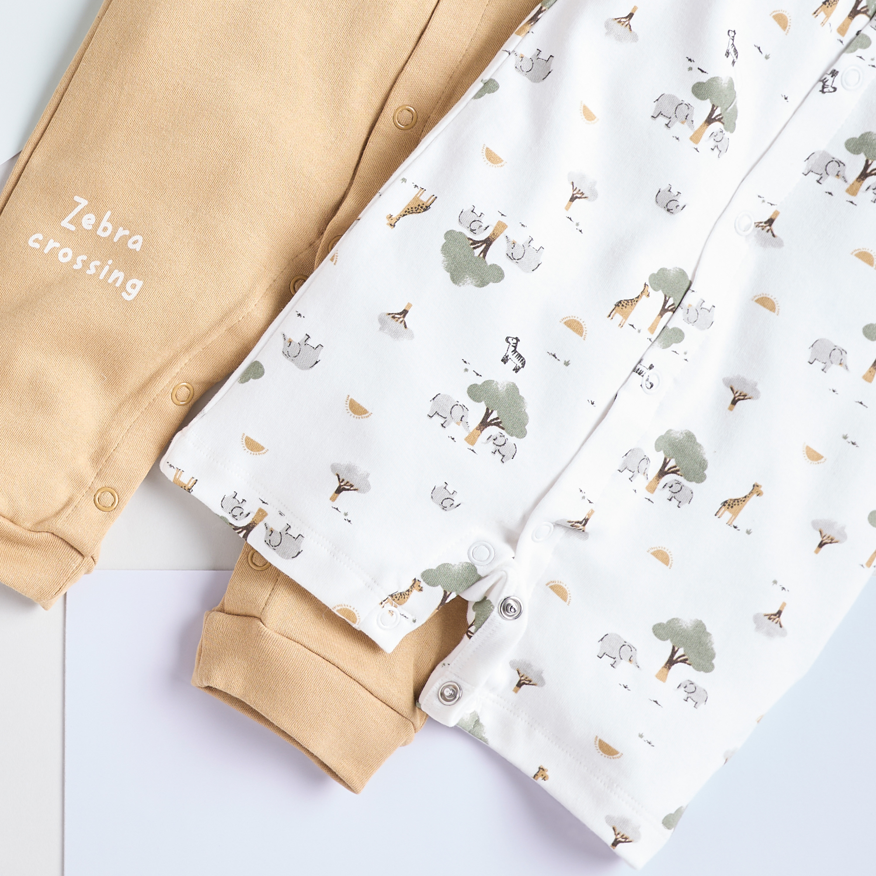 Juniors Safari Print Sleepsuit and Romper Set-baby-boys-clothing-nightwear-sleepsuits-image-5