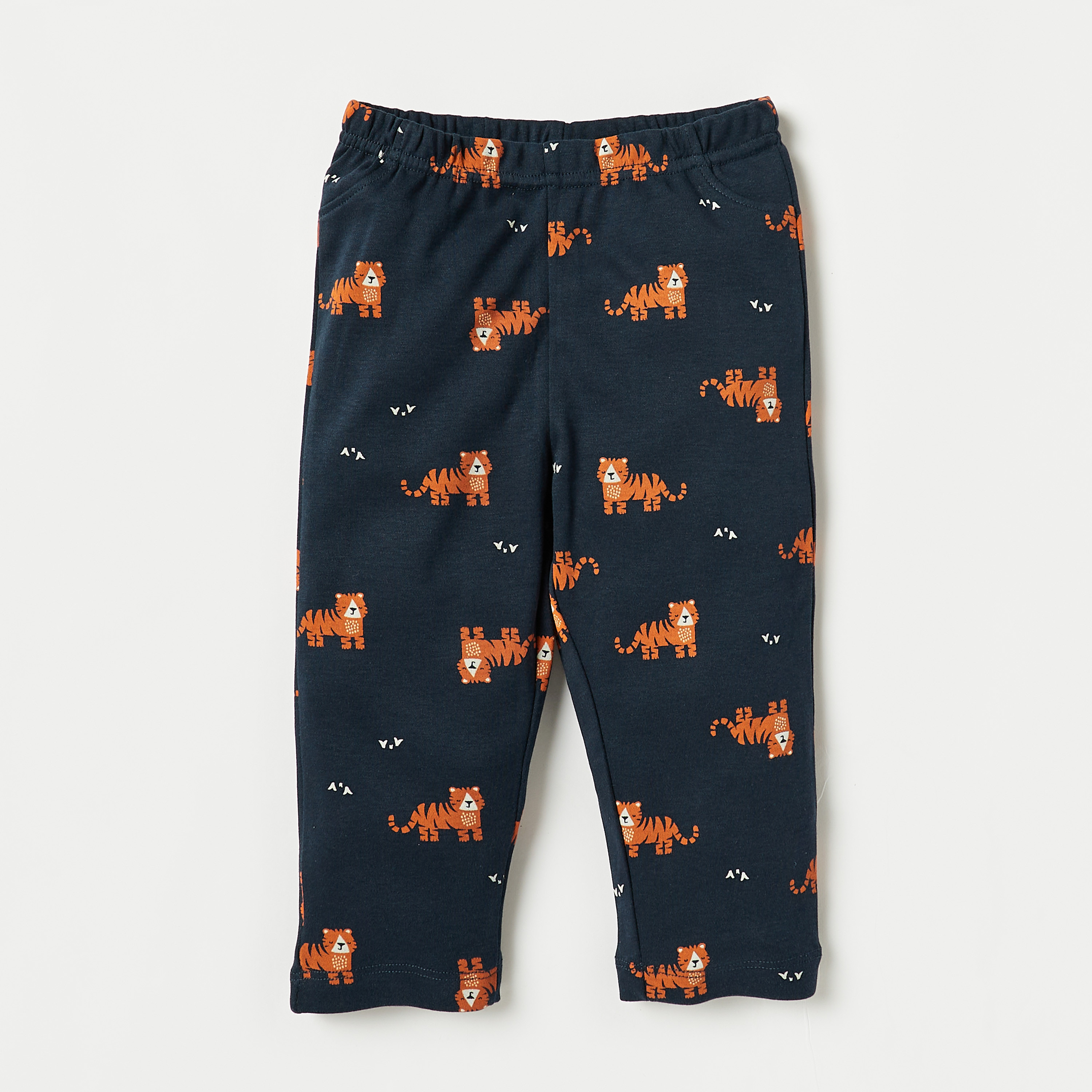 Juniors Tiger Print Long Sleeves T-shirt and Pyjama Set-baby-boys-clothing-nightwear-pyjamasets-image-3