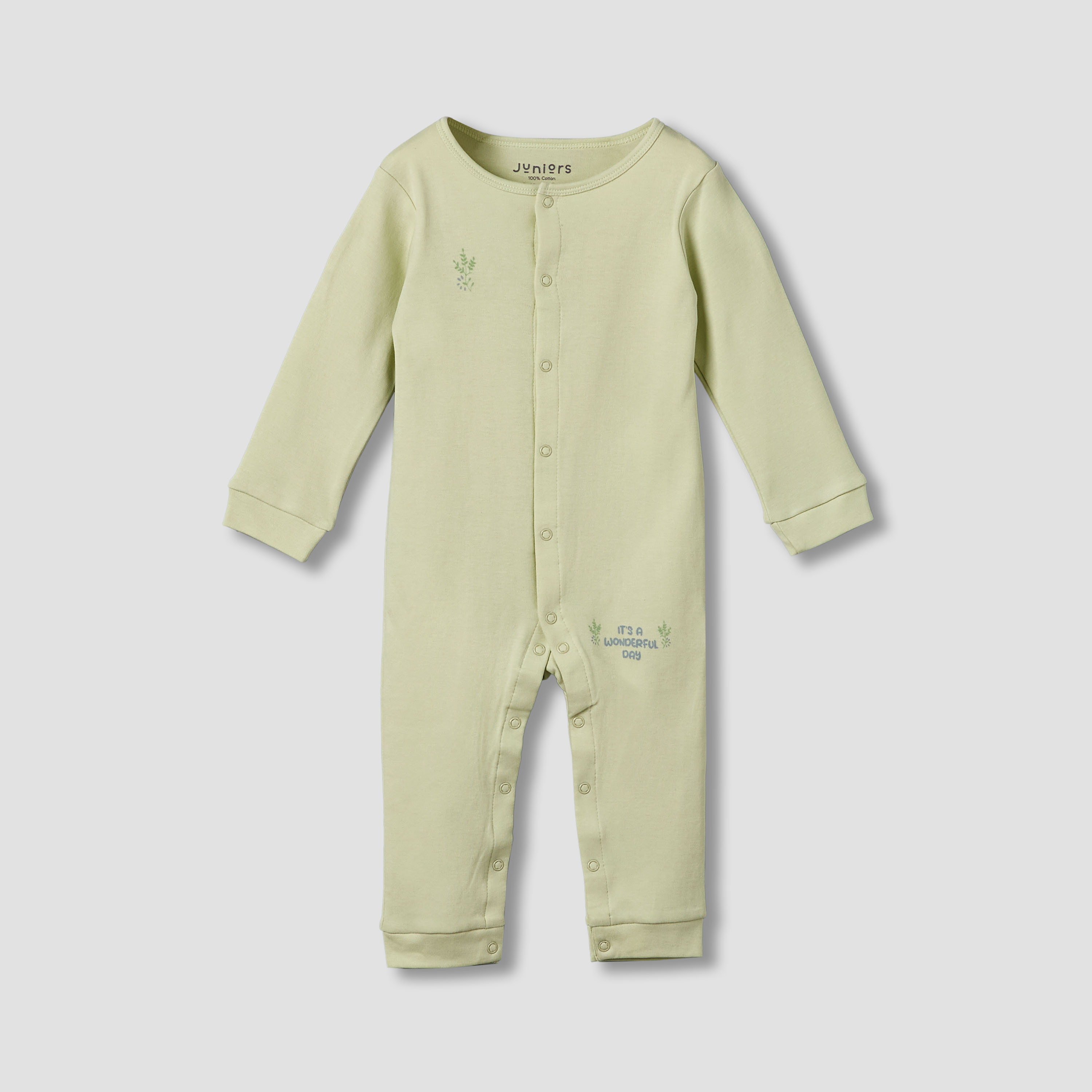 Set of 2 Juniors Cotton Round Neck Sleepsuit with Print-baby-girls-clothing-nightwear-sleepsuits-image-2